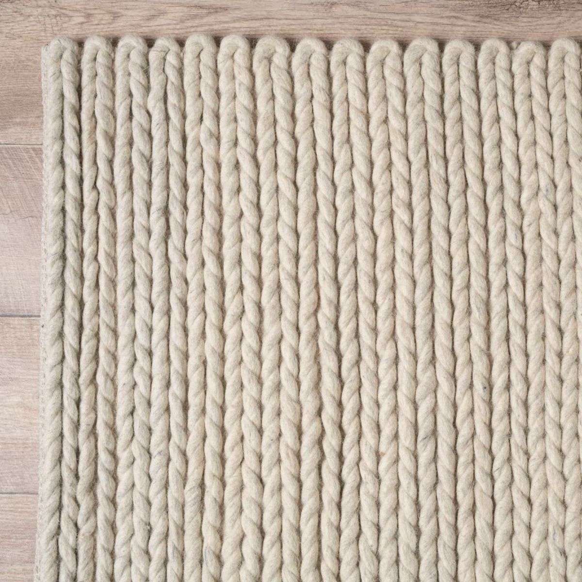 Charlotte Braided Wool Rug - Large - Natural Marle