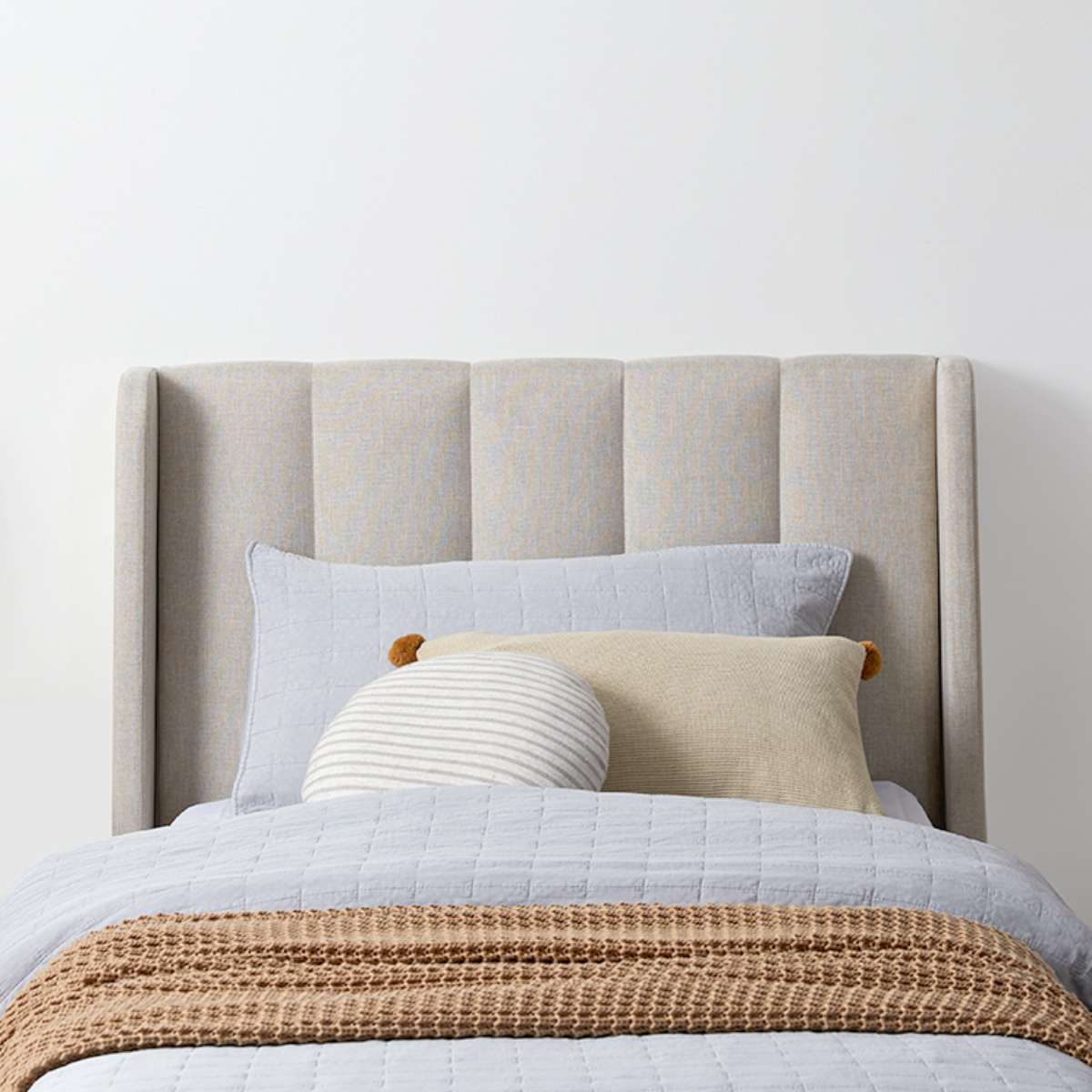 Quinn King Single Bed - Natural
