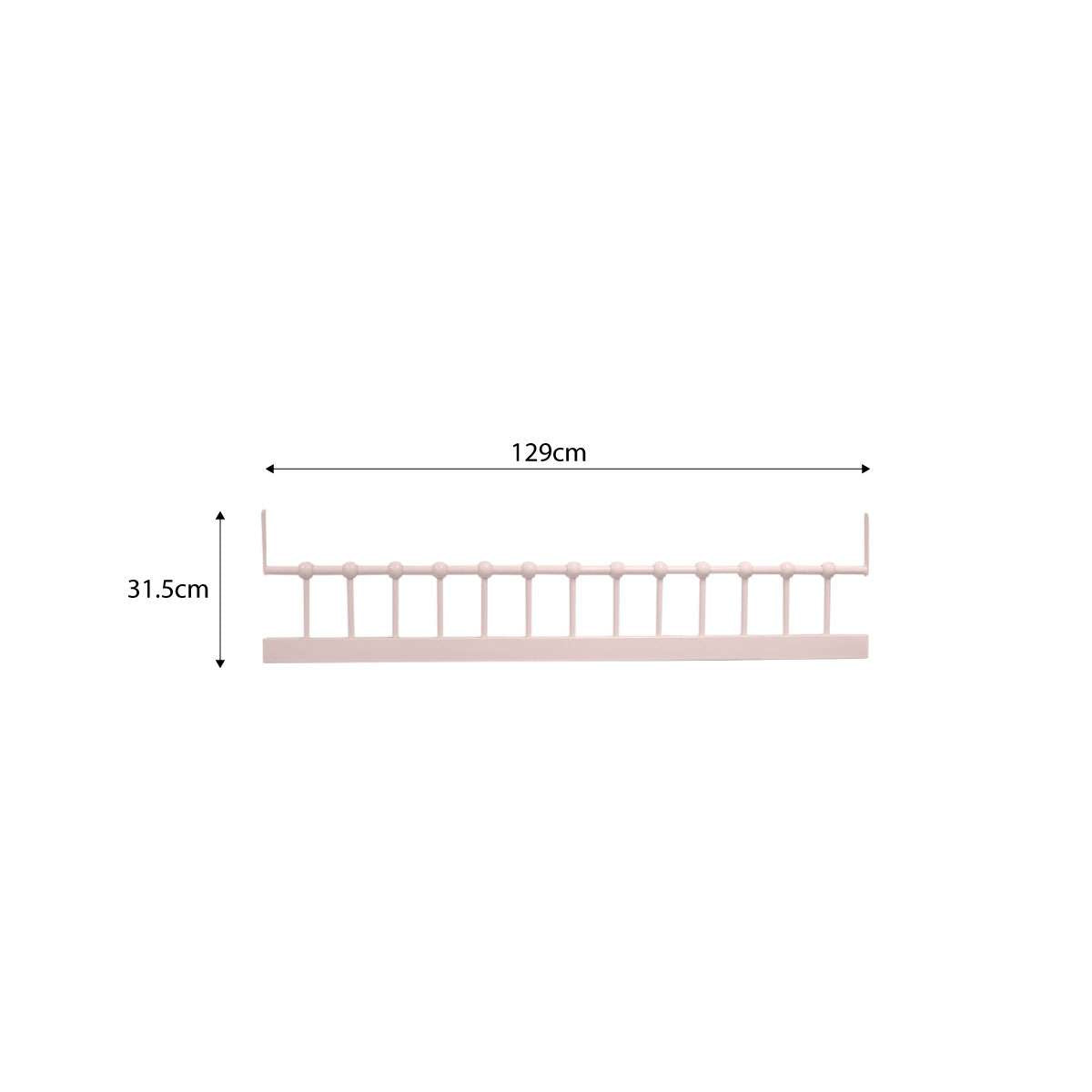 Sonata Cot Toddler Bed Conversion - Pink