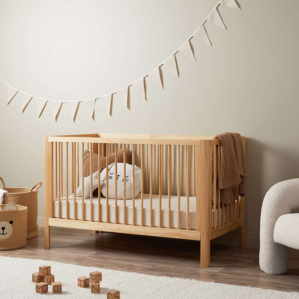Fraser Coastal Cot - Natural