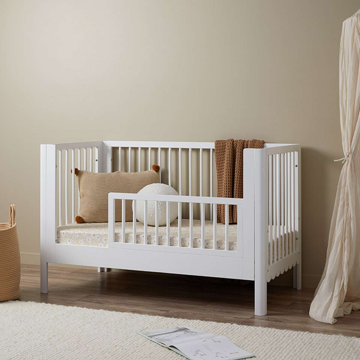 Maisie Cot Toddler Bed Half Frame - White