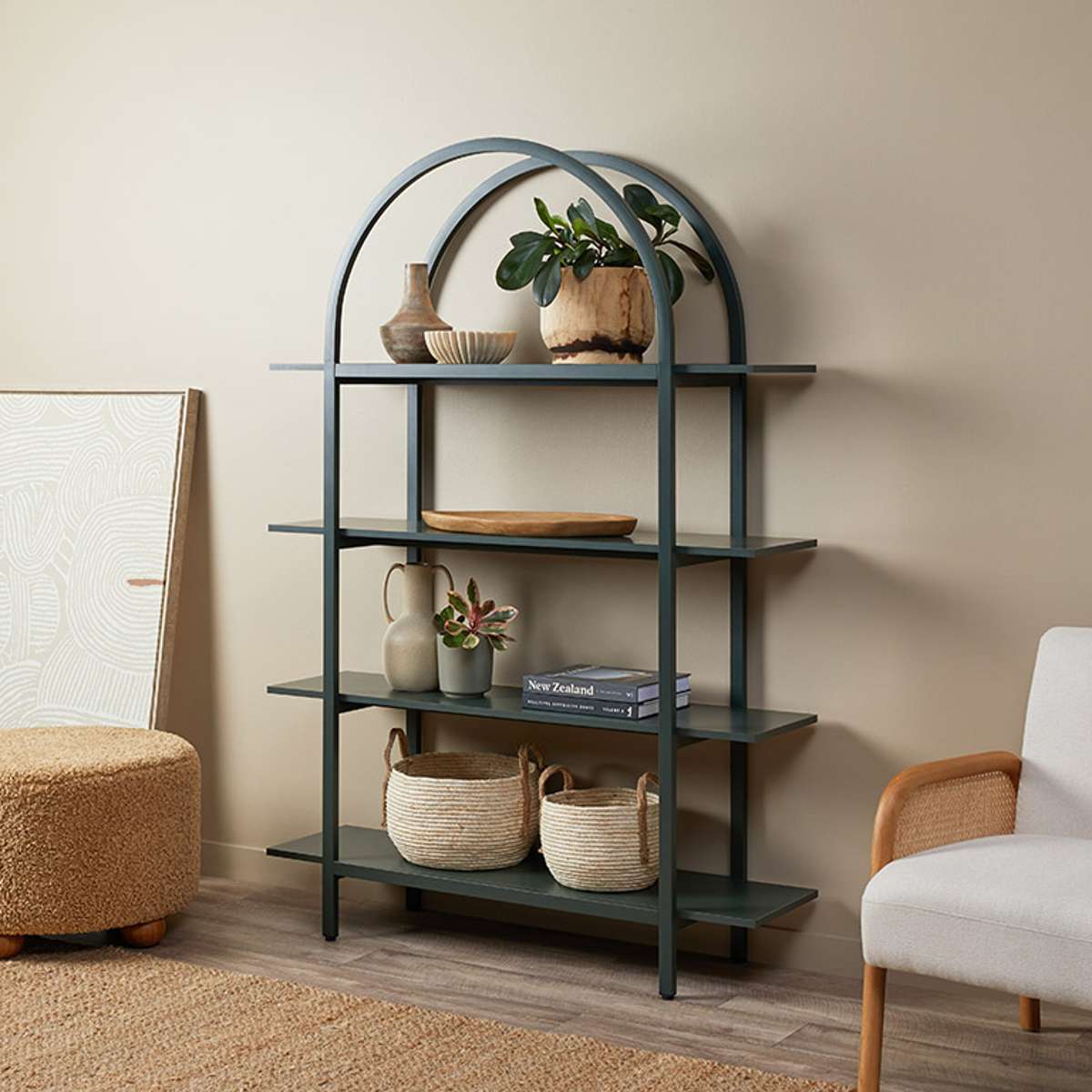 Alfie Arched Shelves - Green