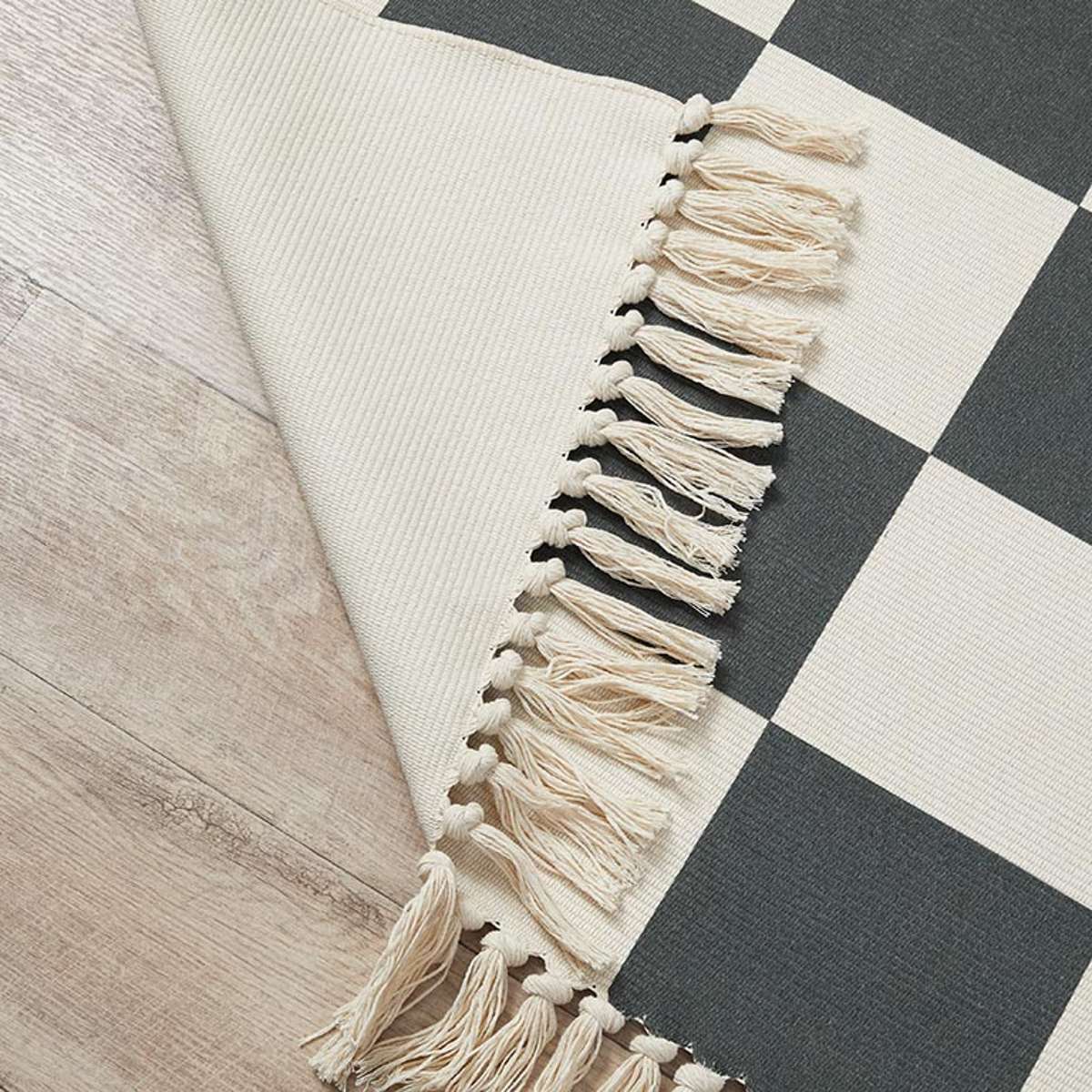 Kobie Checkerboard Rug - Khaki