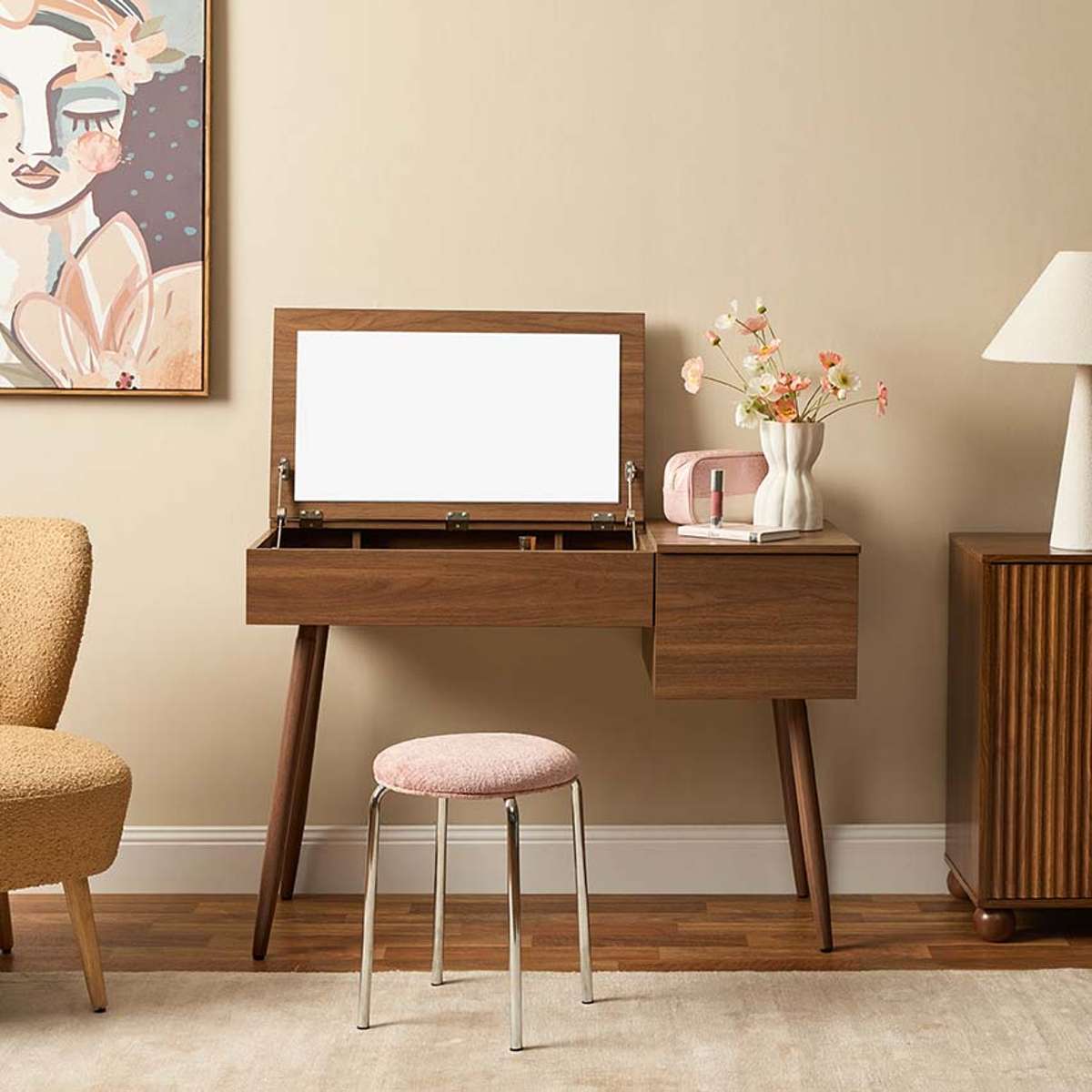 Leia Make-Up Table - Walnut