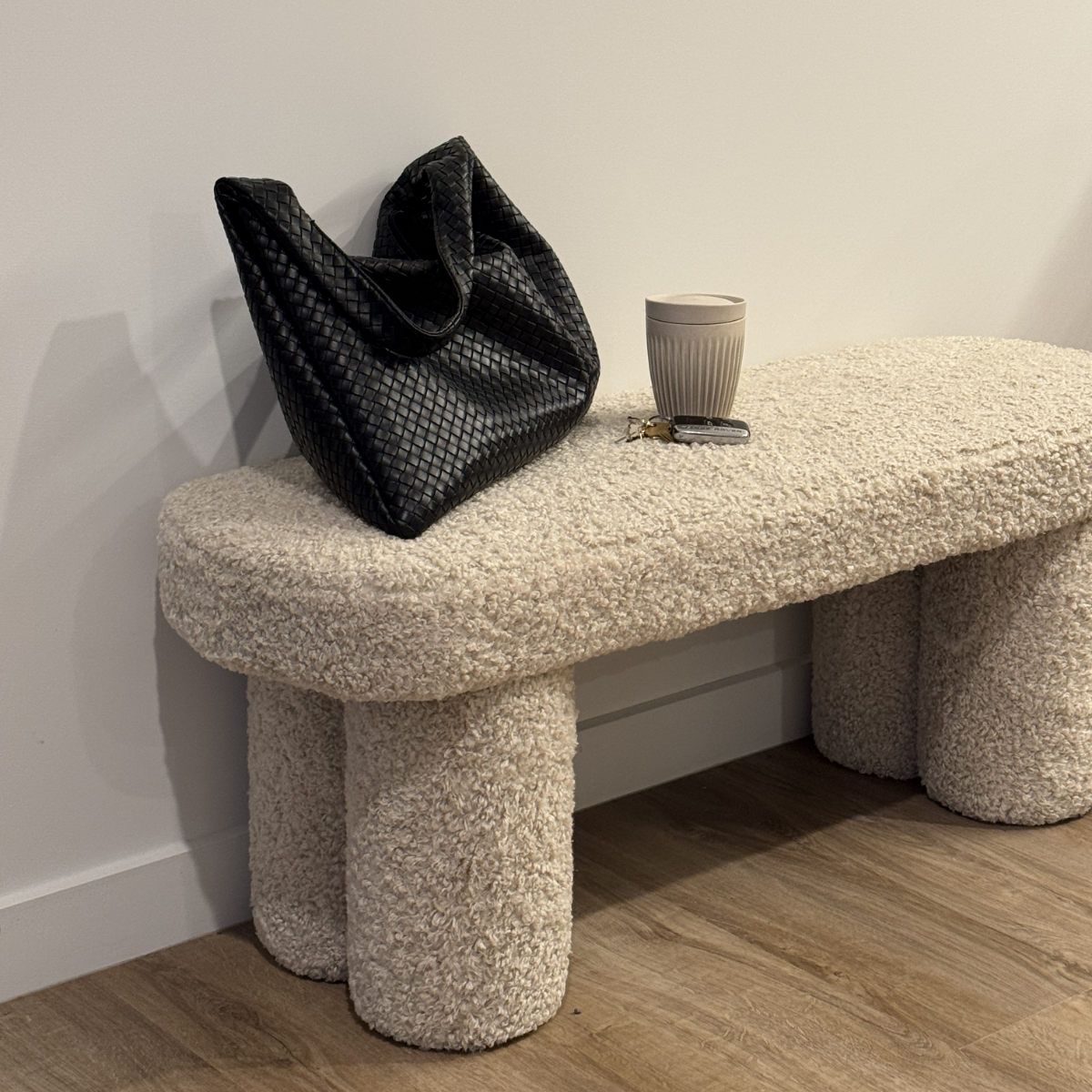 Shea Sherpa Bench Seat - Beige