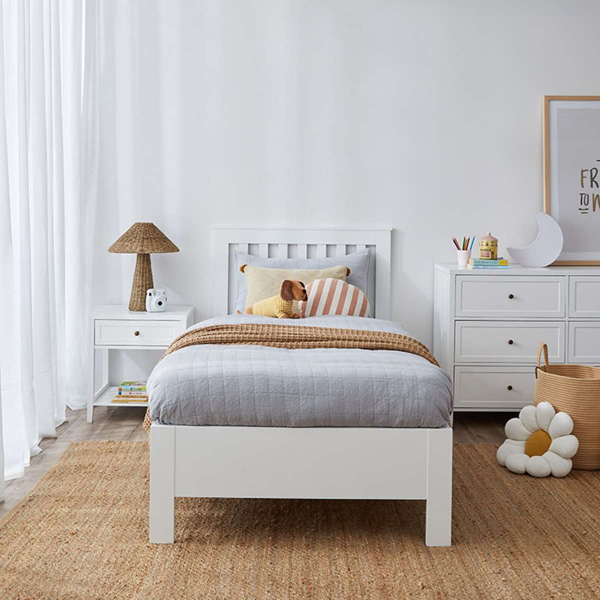Cove Six Drawer - White