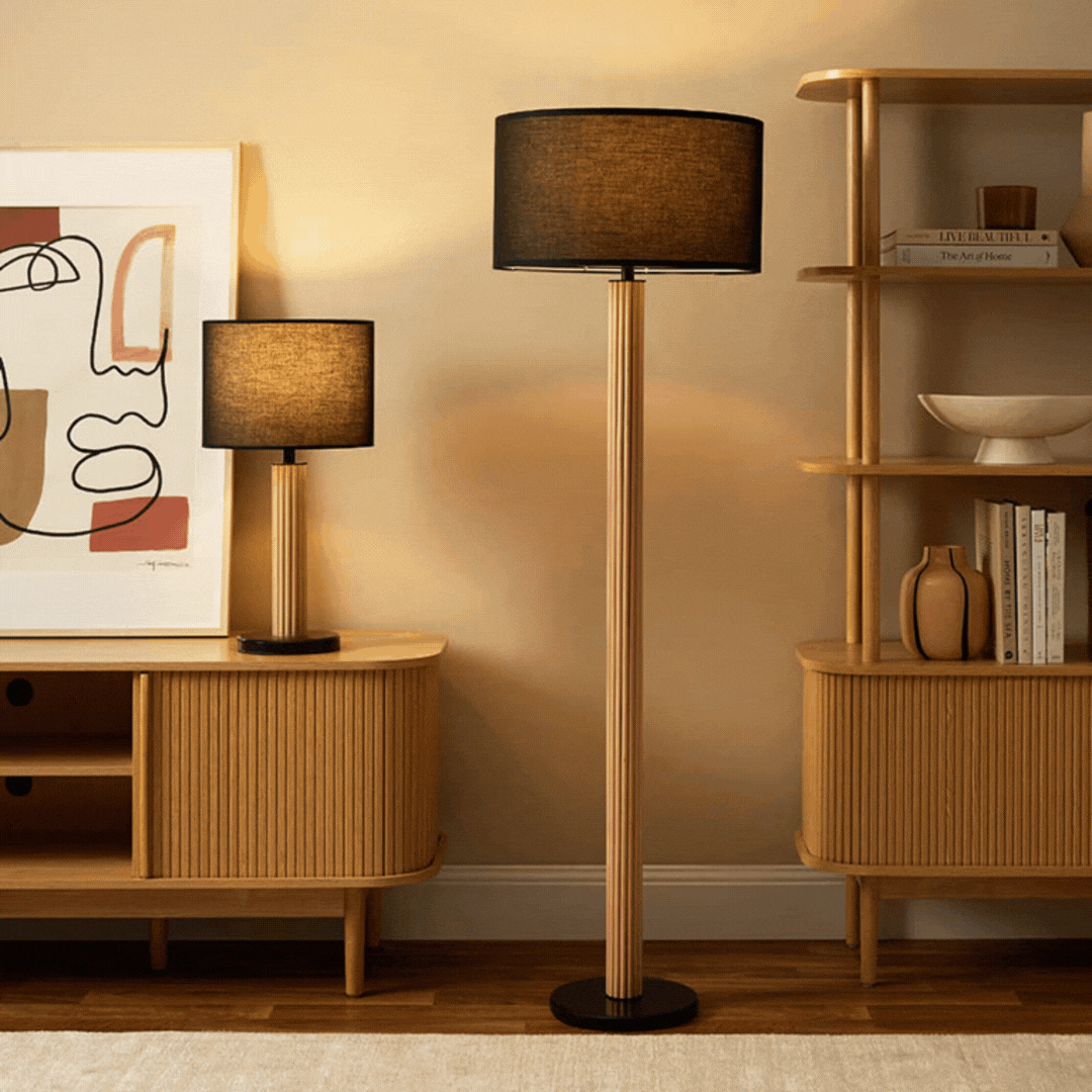 Eve Black Marble Base Table Lamp