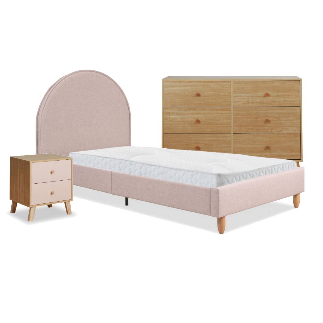 Imogen Pink King Single Four Piece Bedroom Set