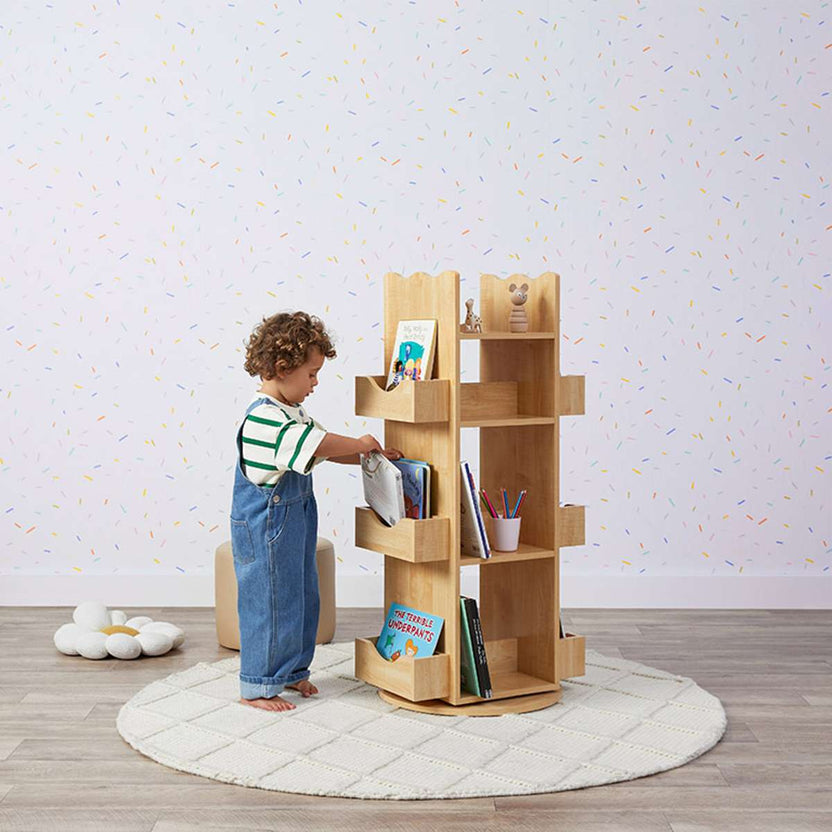 Theo Rotating Bookshelf | Kids Functional Storage | Mocka