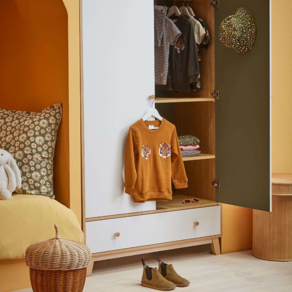 Aspen Wardrobe - White/Natural