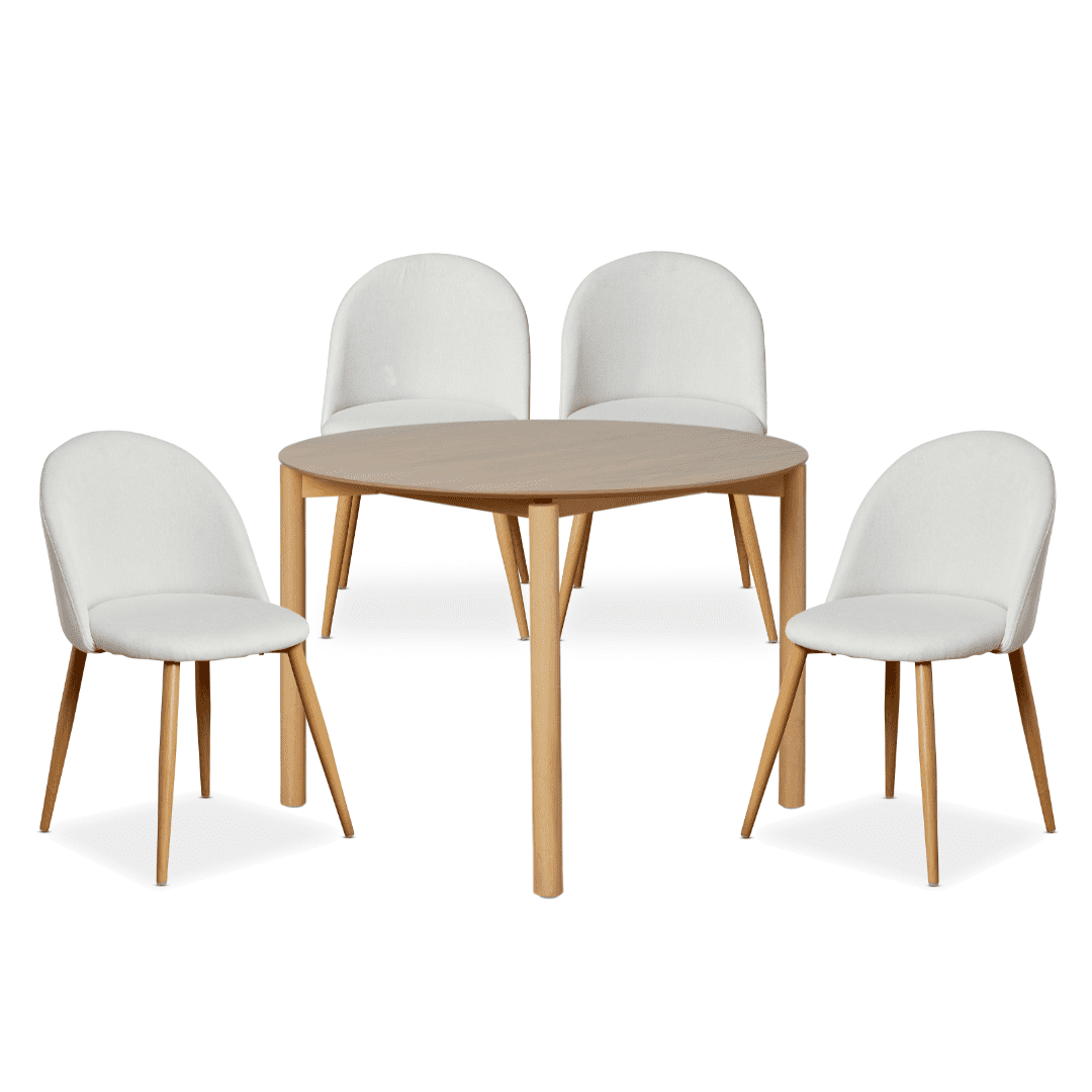Leon Natural Four Seater Dining Set