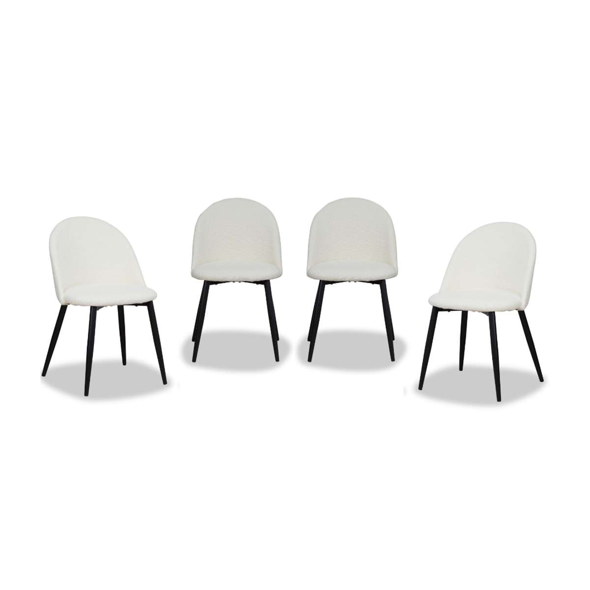 Londyn Dining Chairs - Cream Boucle Set of Four Bundle