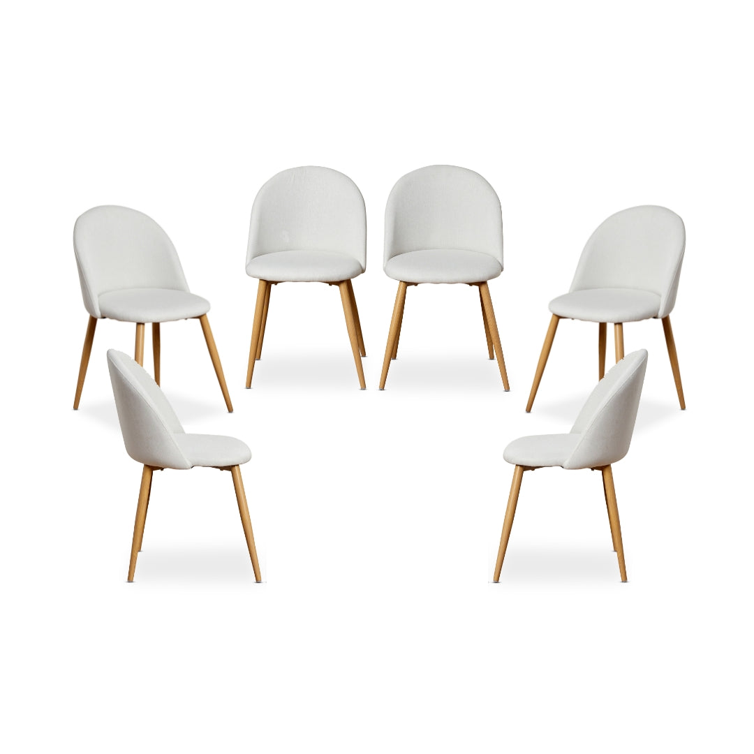 Londyn Dining Chairs - Natural Set of Six Bundle