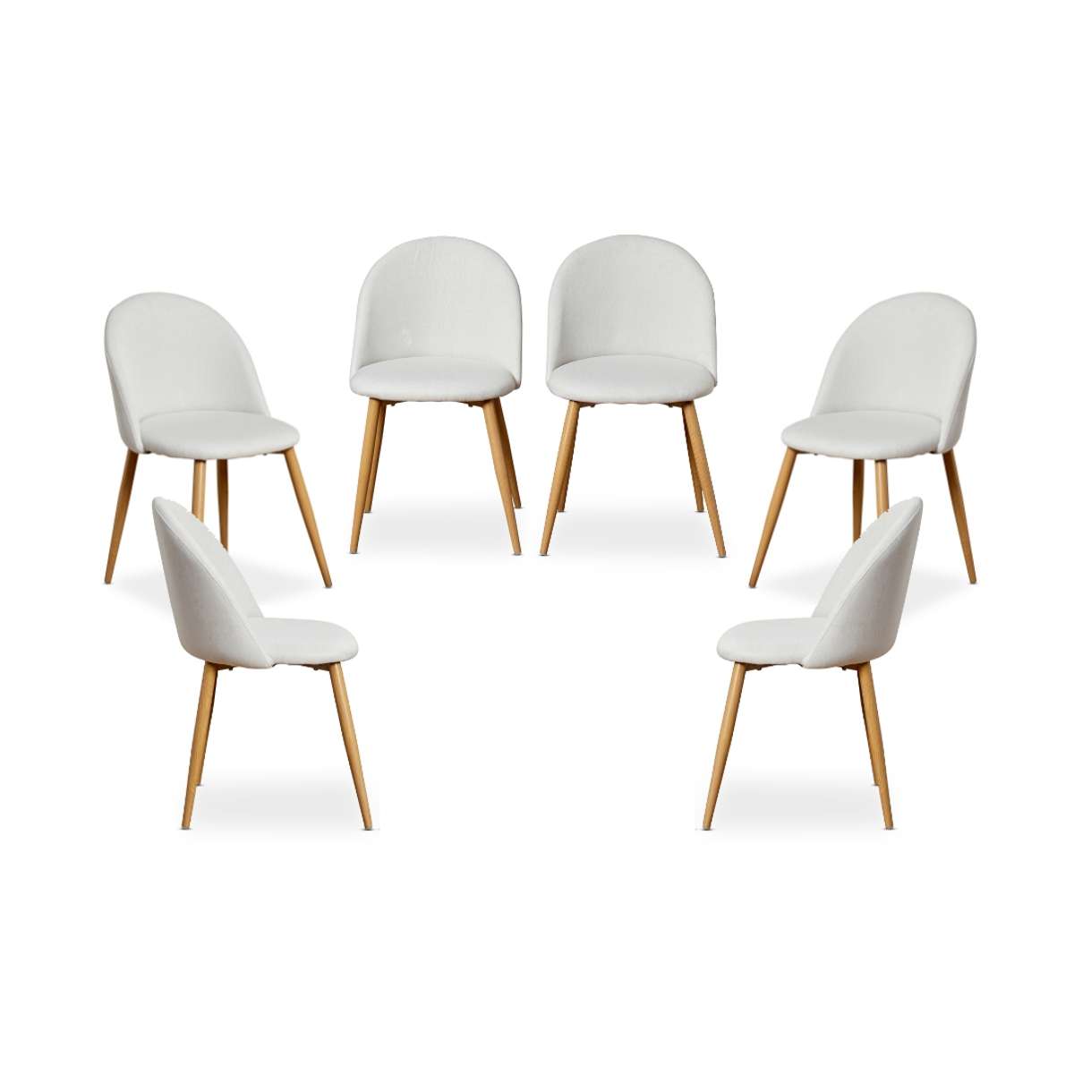 Londyn Dining Chairs - Natural Set of Six Bundle