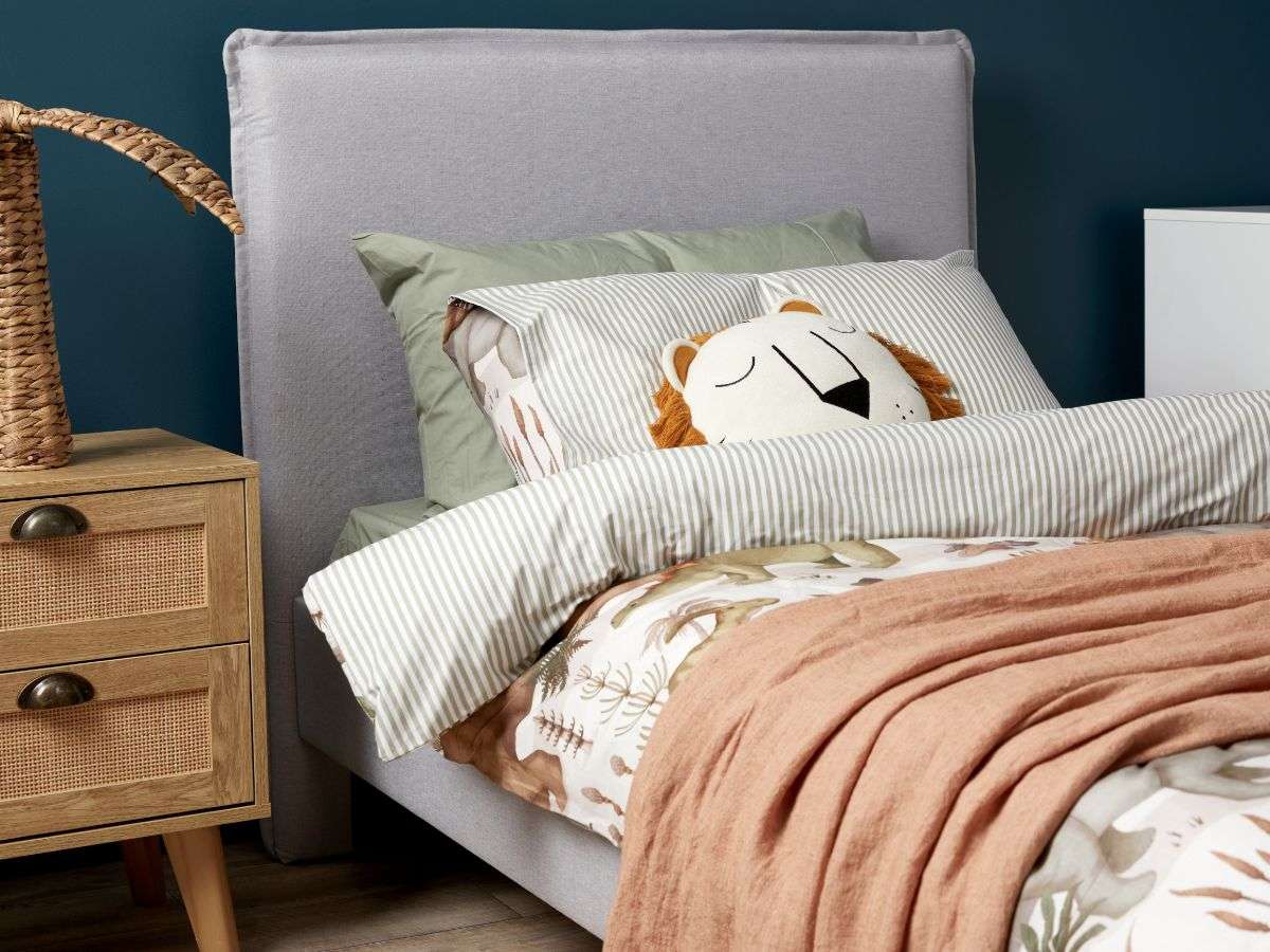 Peyton Single Bed - Light Grey