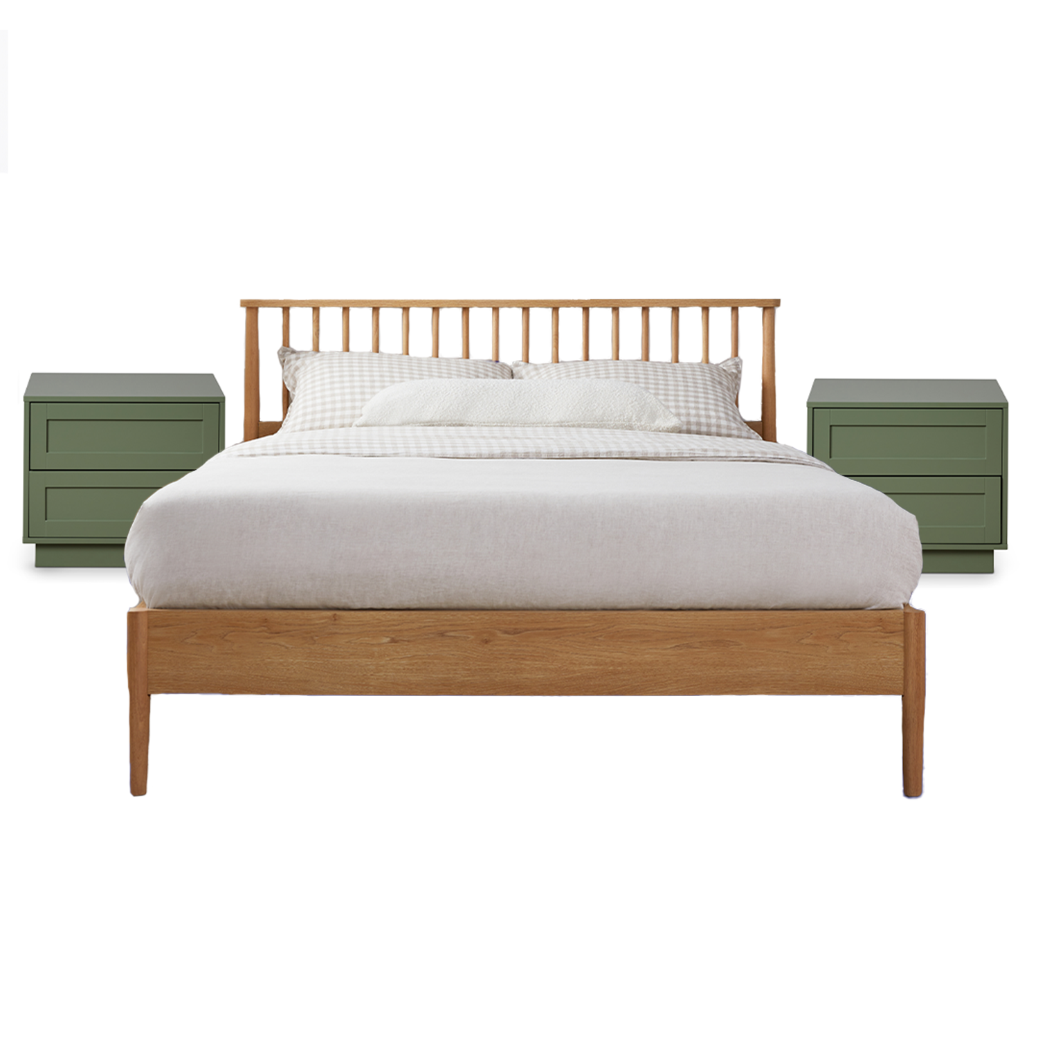 Napier Natural + Eros Green Three Piece Bedroom Set - Mocka Australia