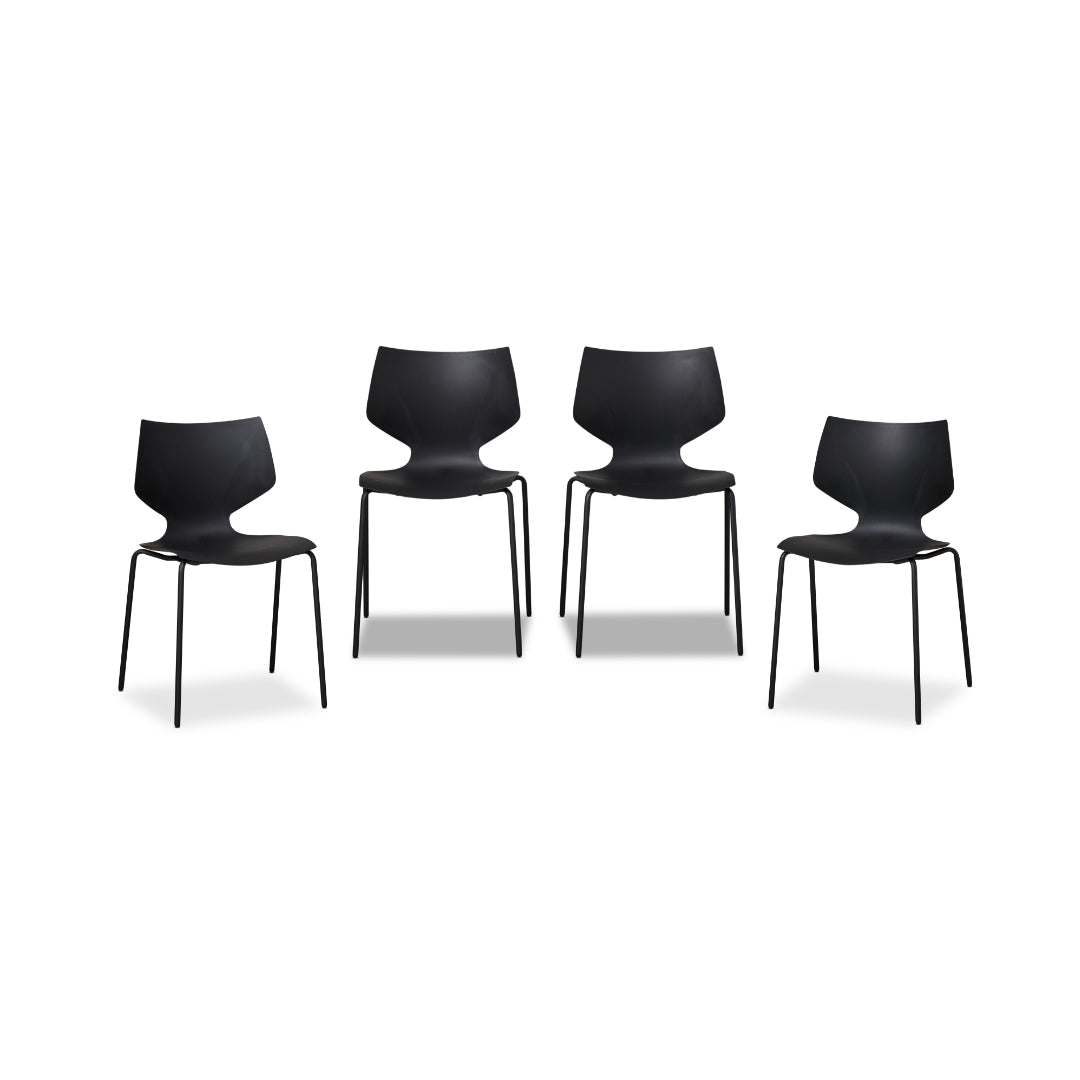 Pia Dining Chair - Black Set of Four Bundle