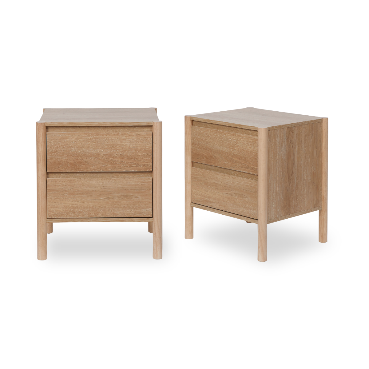 Blair Bedside Table - Natural Set of Two Bundle