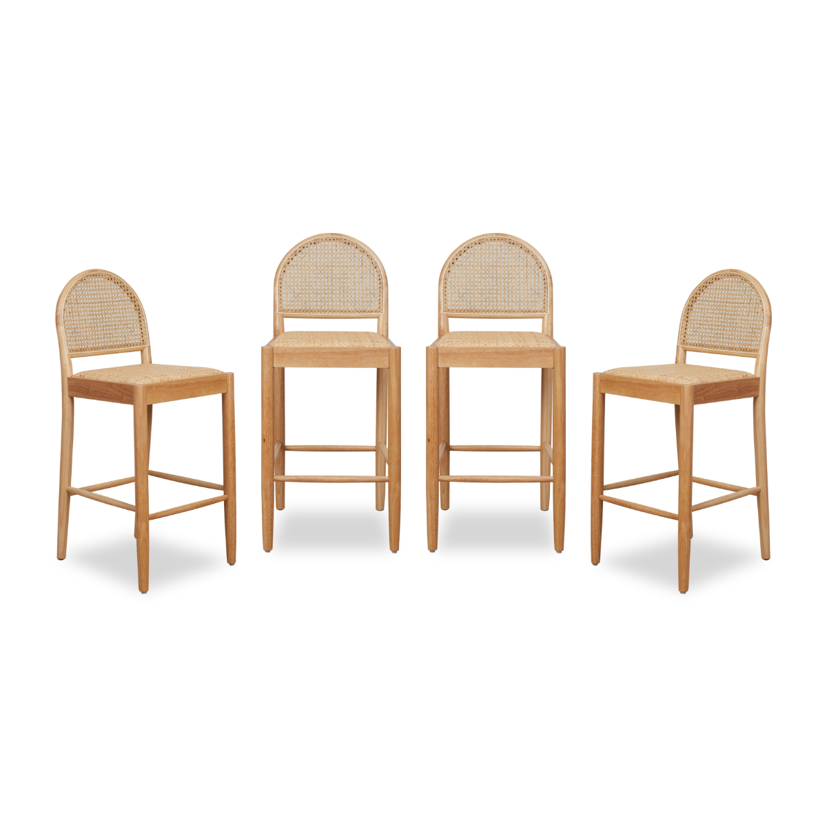 Mateo Bar Stool - Natural Set of Four Bundle