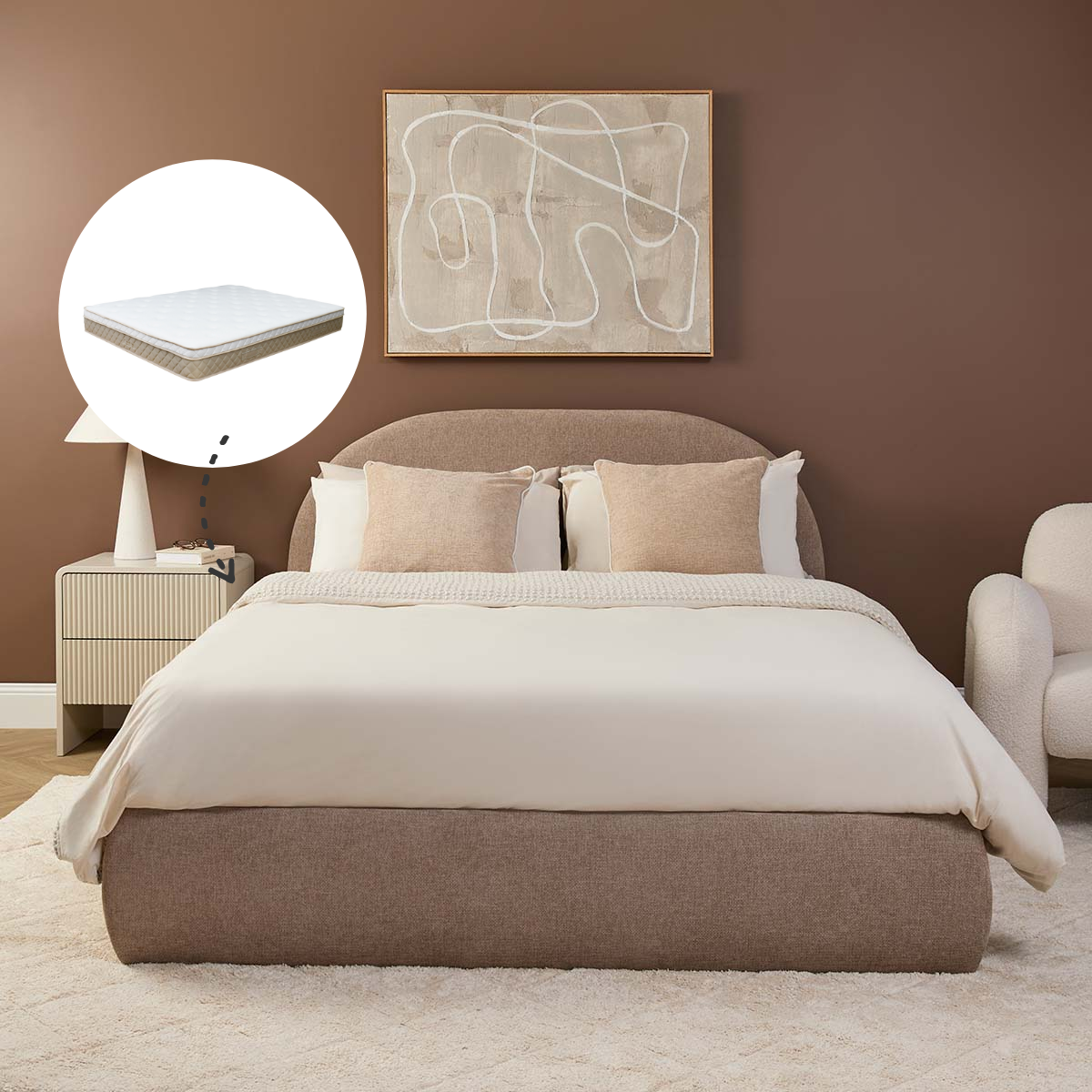 Tanner Storage Queen Bed and Bamboo Queen Mattress Bundle