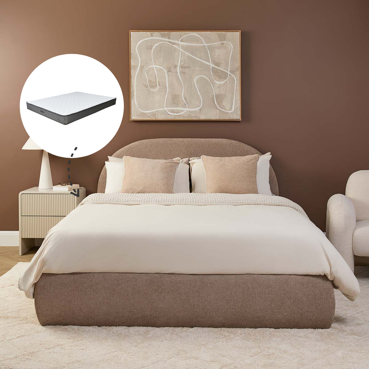 Tanner Storage Queen Bed and Vale Queen Mattress Bundle
