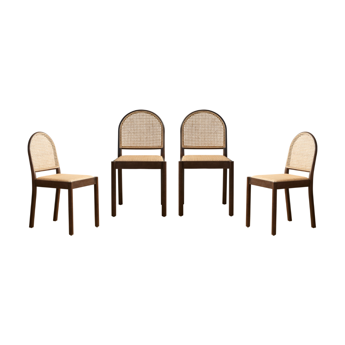 Mateo Dining Chair - Walnut Set of Four Bundle