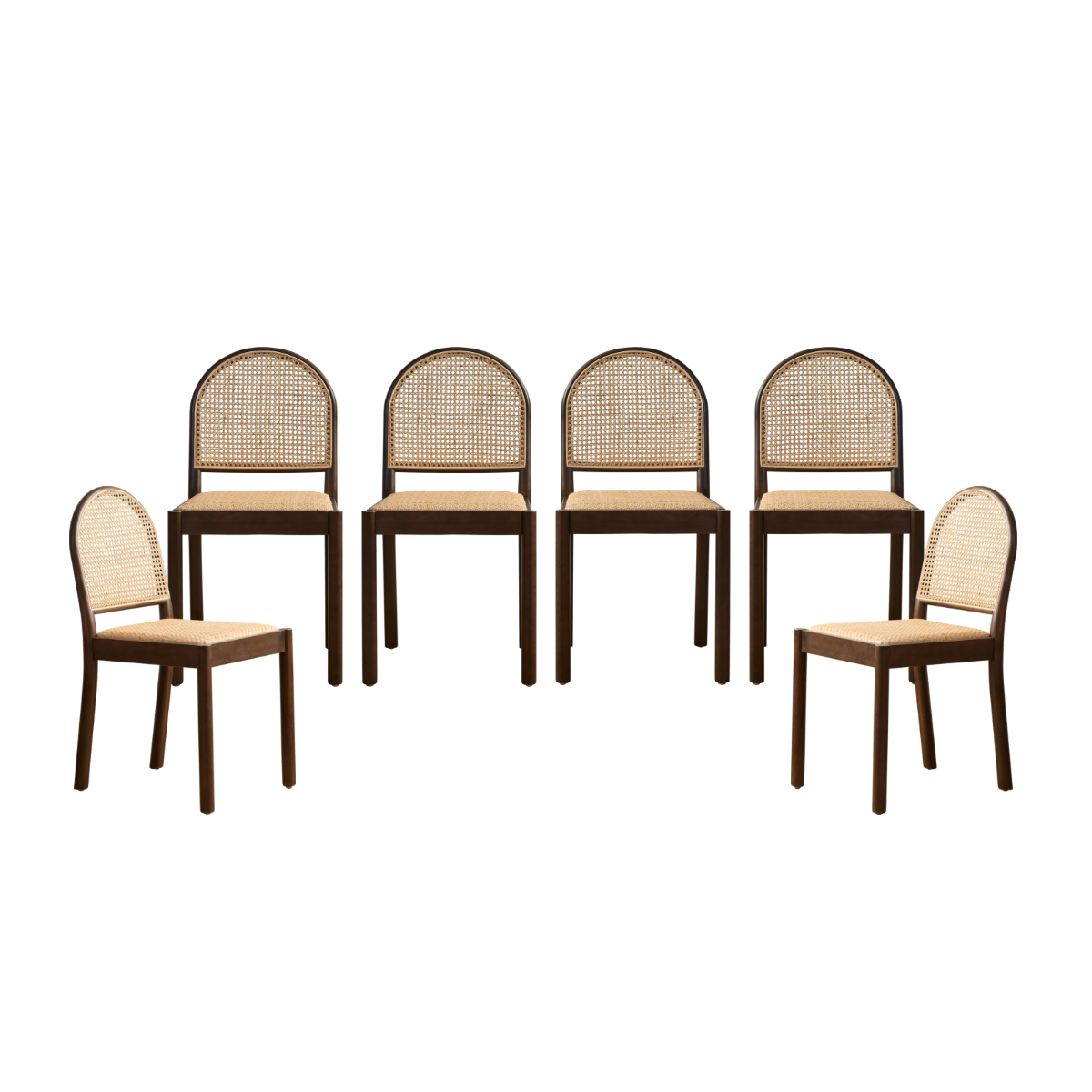 Mateo Dining Chair - Walnut Set of Six Bundle