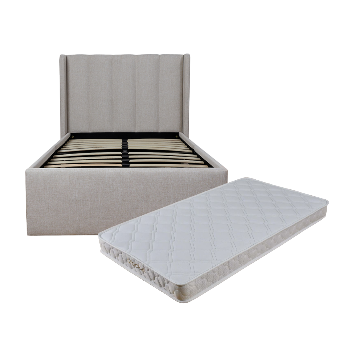 Quinn Double Bed Natural Mattress Bundle
