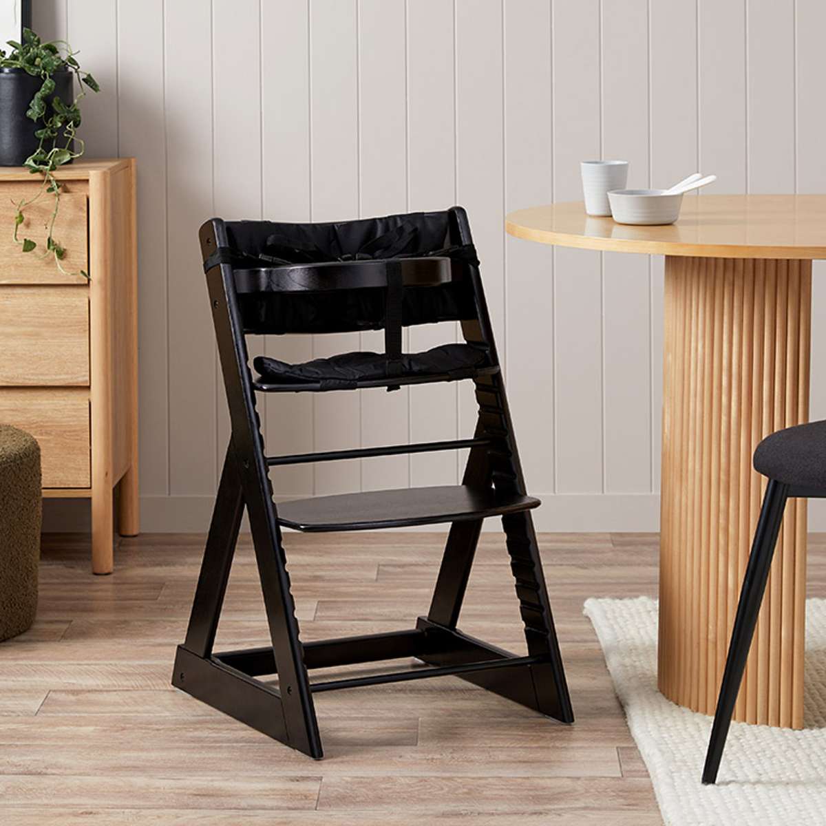 Soho Wooden Highchair - Black - Mocka Australia