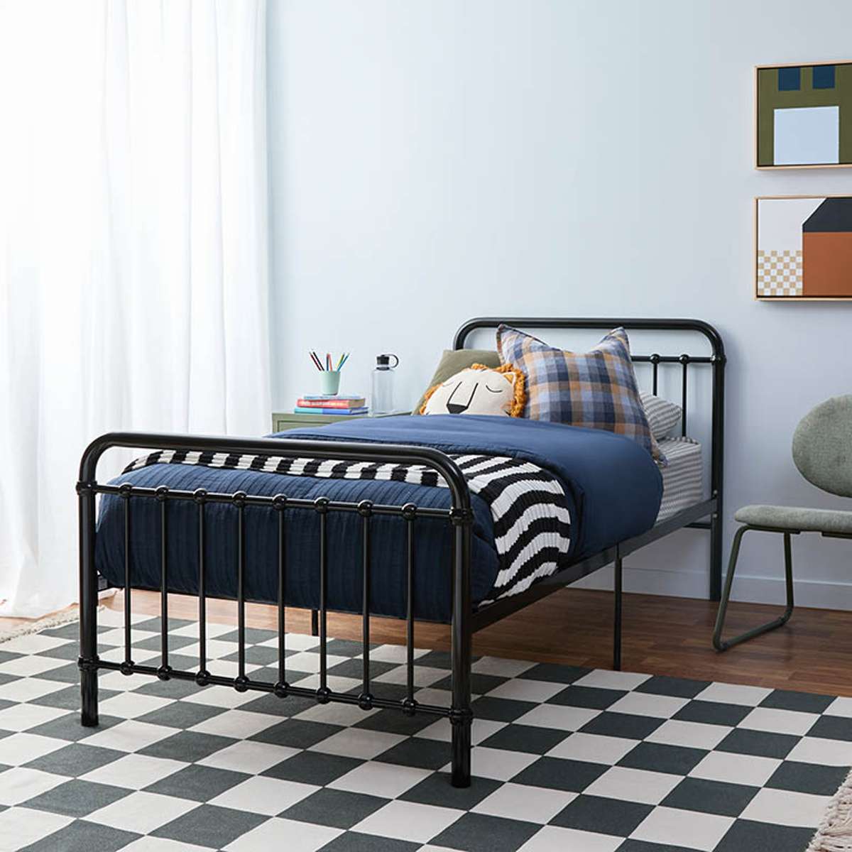 Sonata Bed - King Single - Black