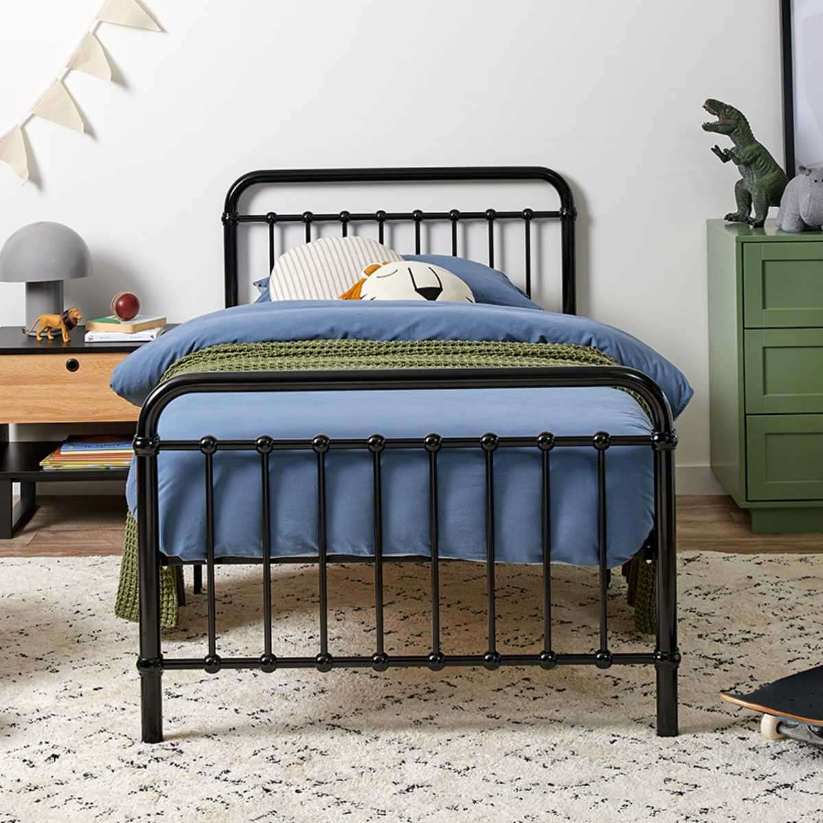 Sonata King Single Bed Black + Mattress Bundle