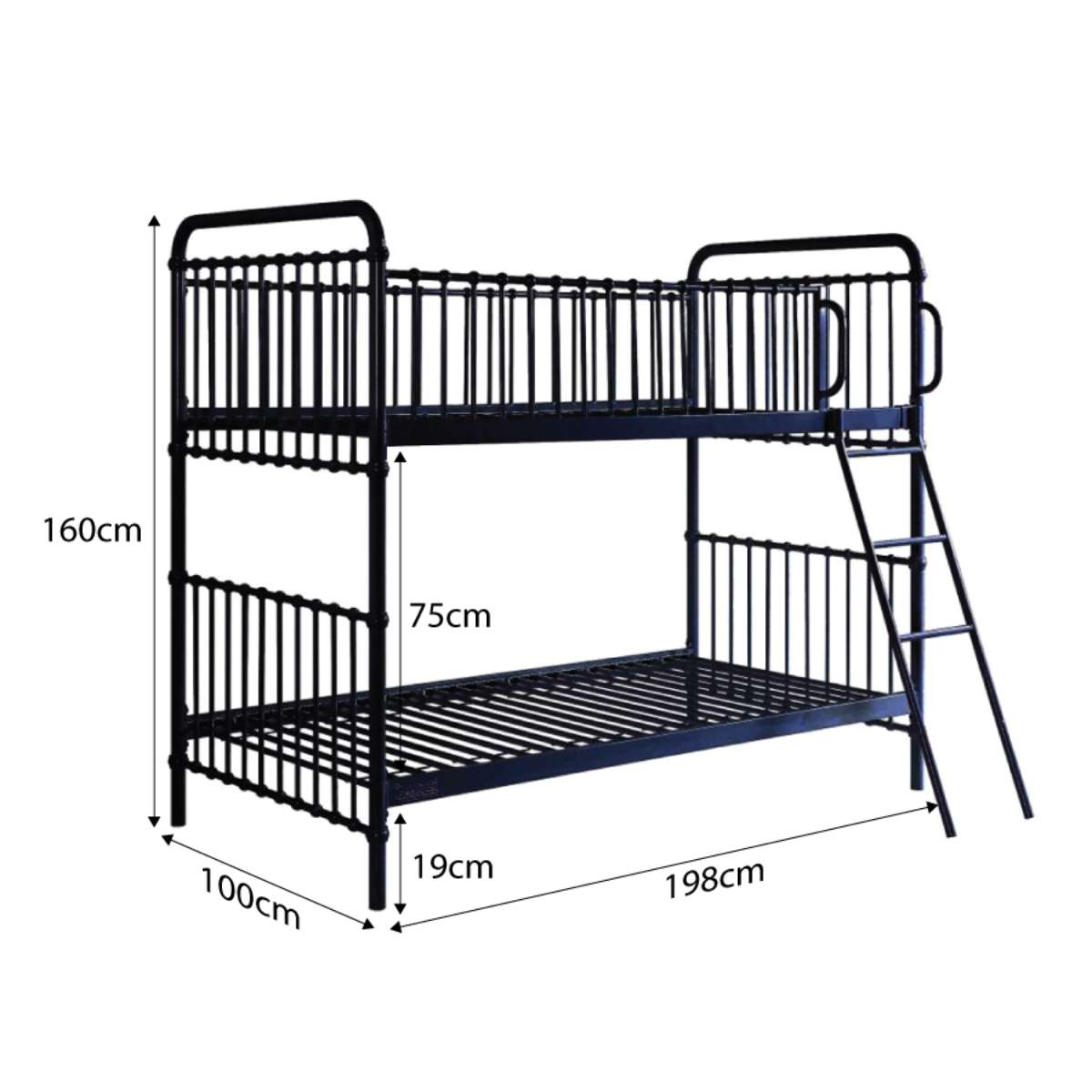 Sonata Bunk Bed - Black