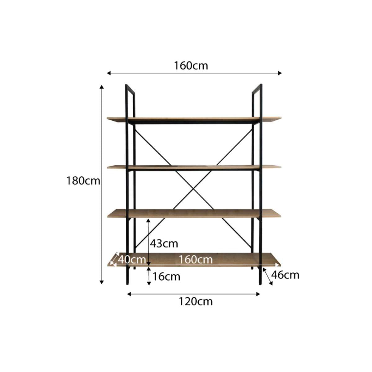 Porto Bookcase - Black - Mocka Australia