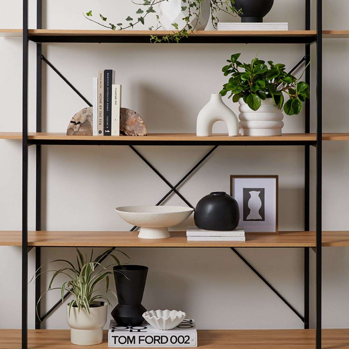 Porto Bookcase - Black - Mocka Australia