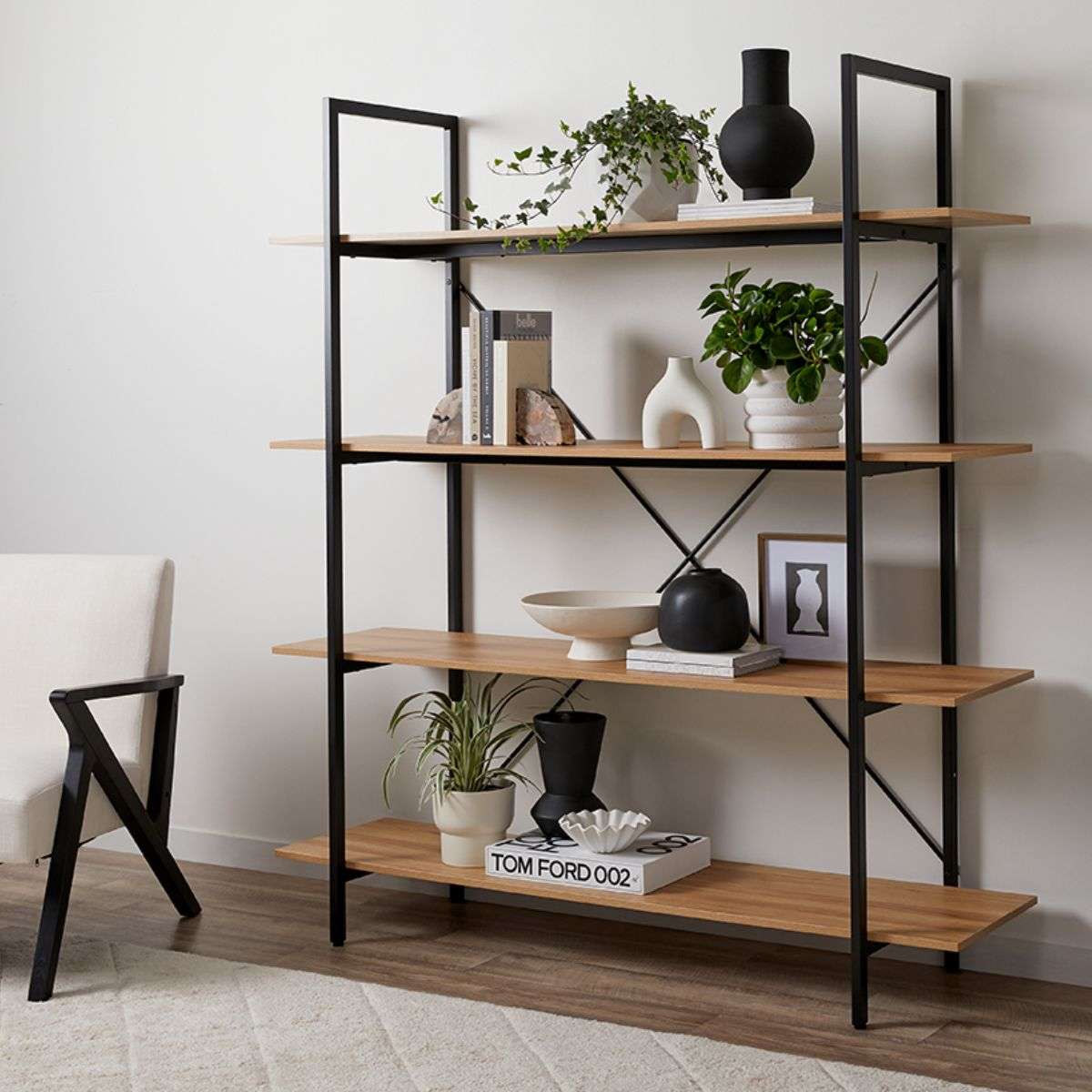 Porto Bookcase - Black - Mocka Australia