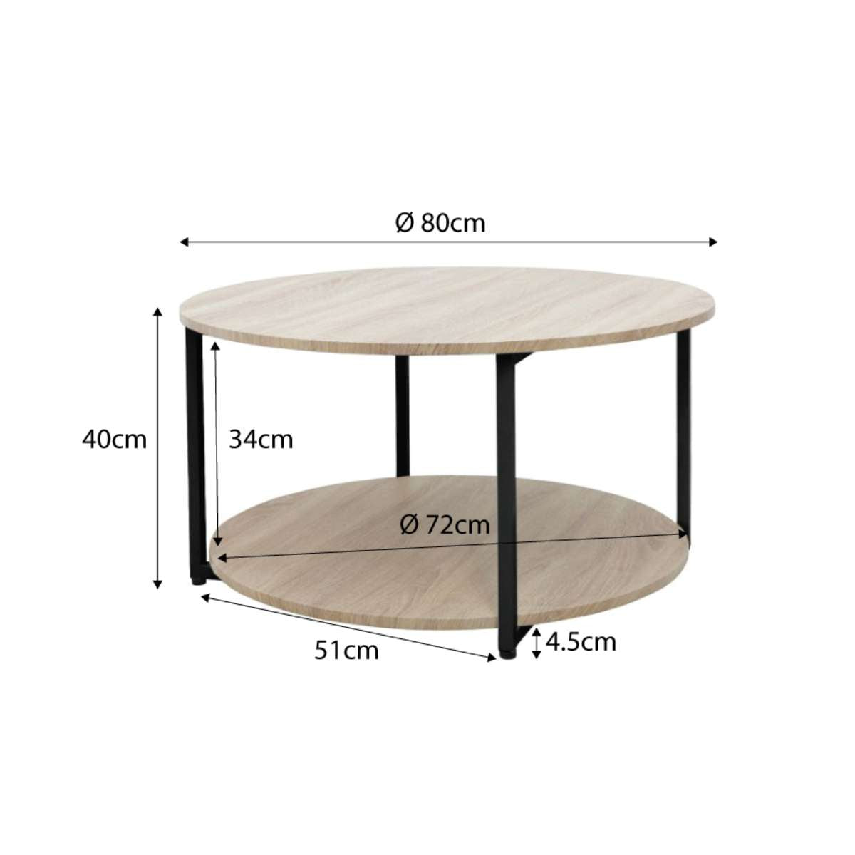 Vigo Coffee Table - Black