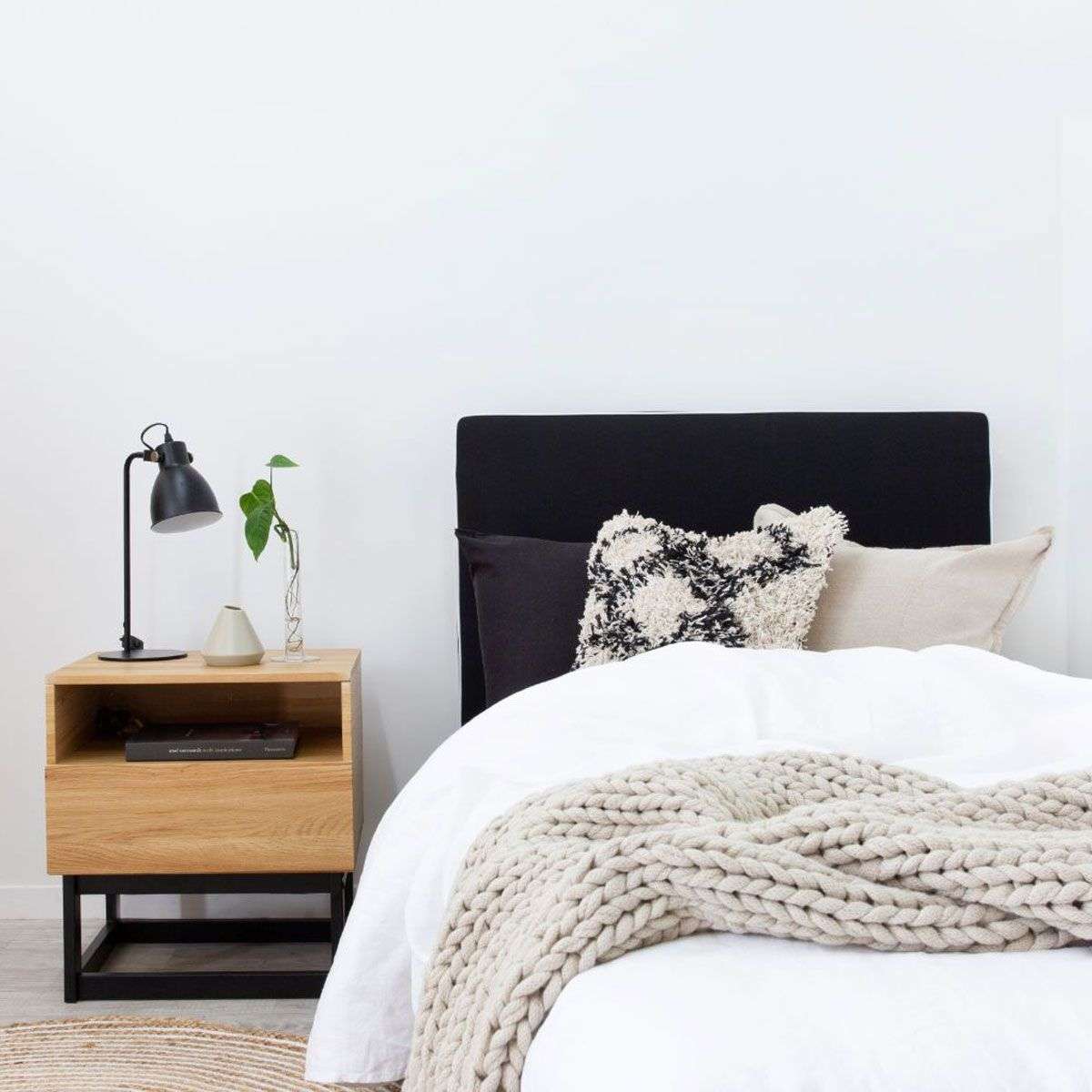 Urban Bedside Table - Black - Mocka Australia