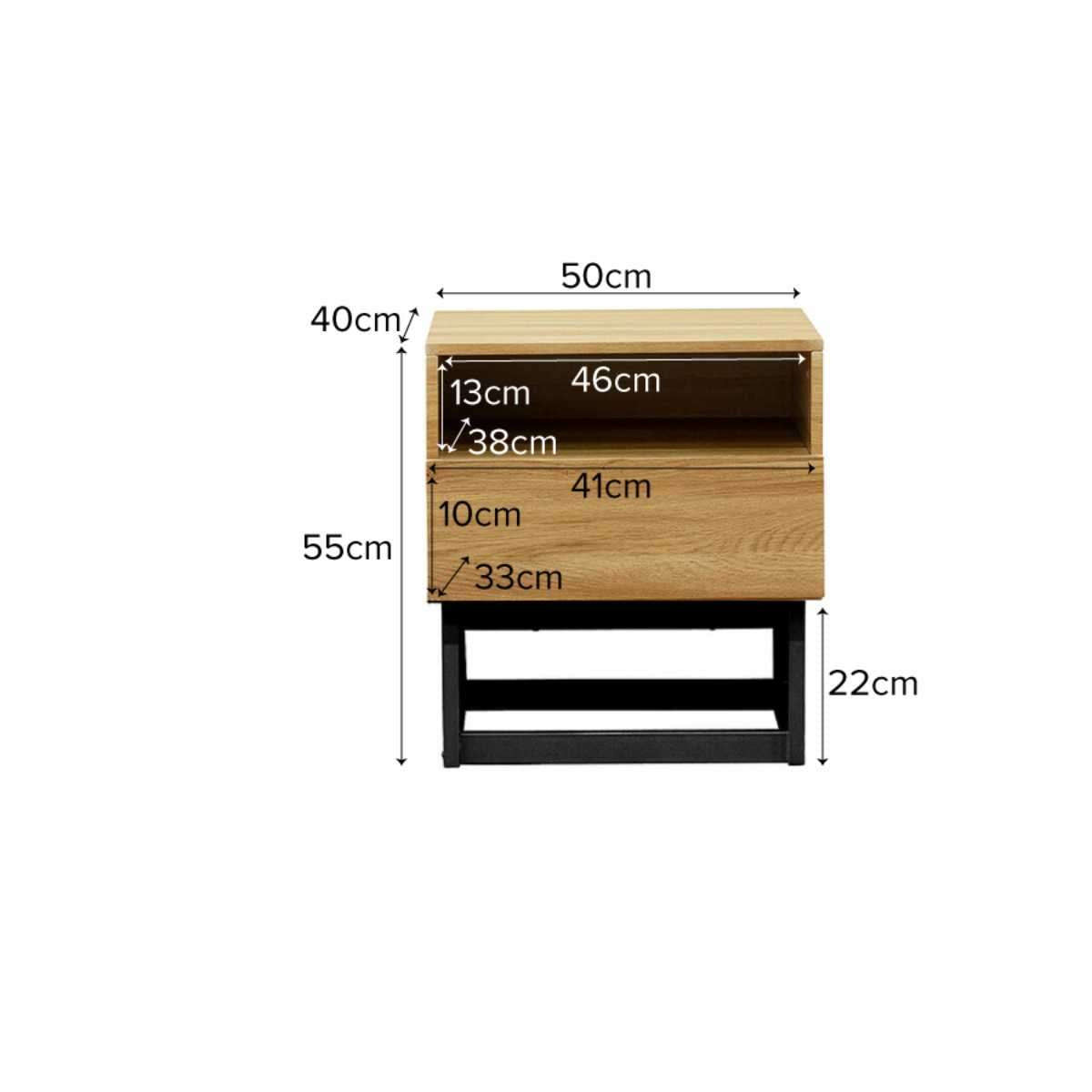 Urban Bedside Table - Black - Mocka Australia