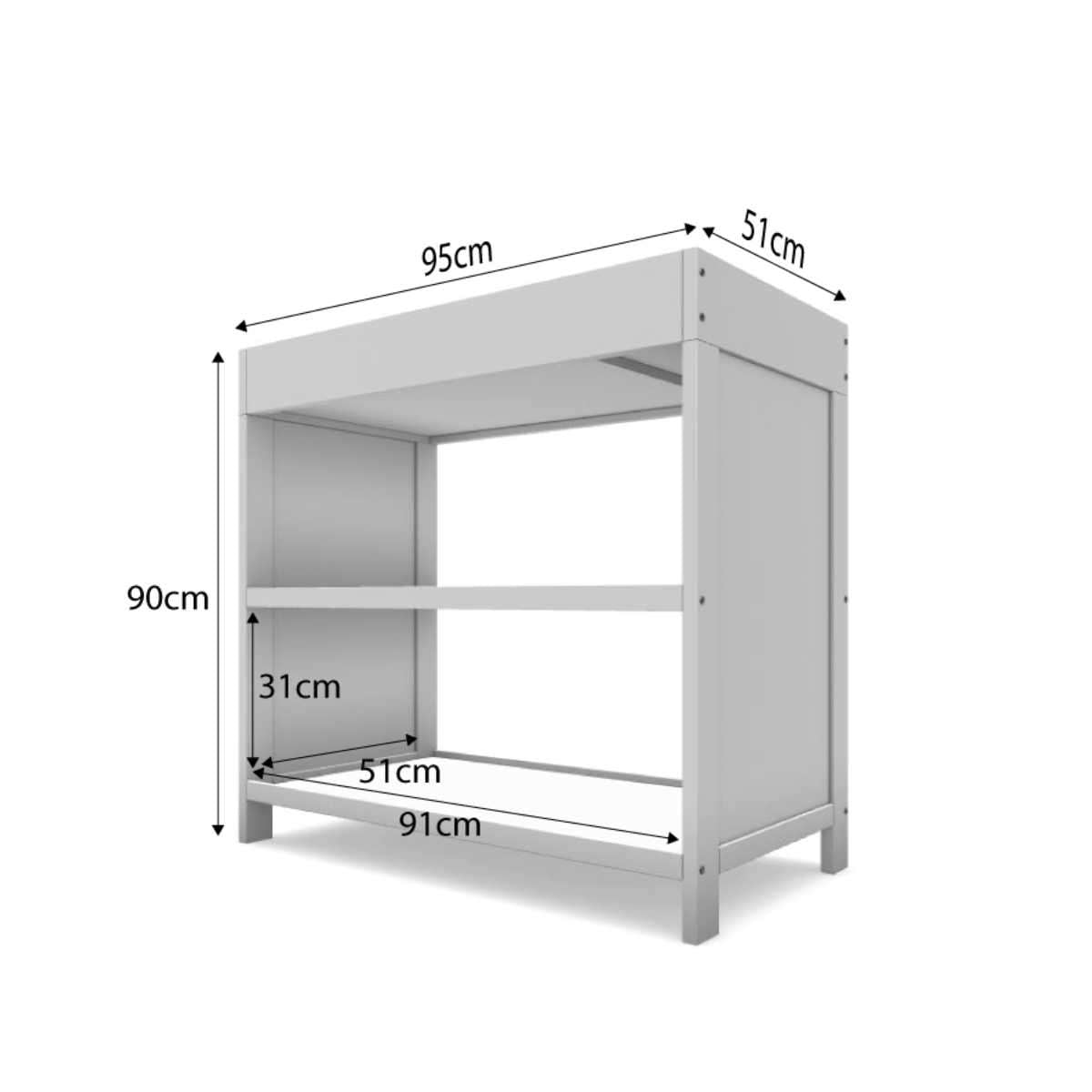 Aspiring Change Table White Nursery Furniture - Main Image