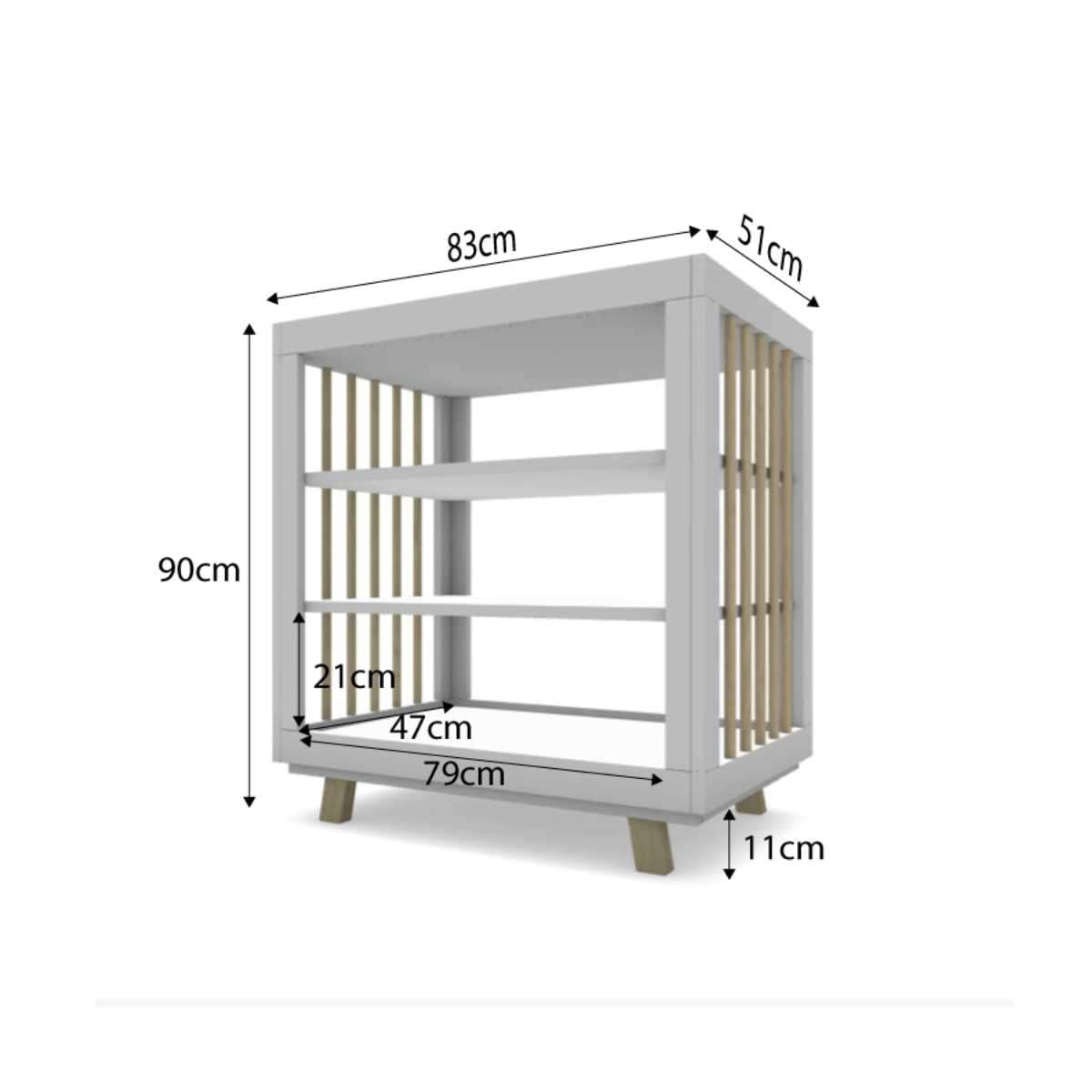 Aspen Change Table - White/Natural