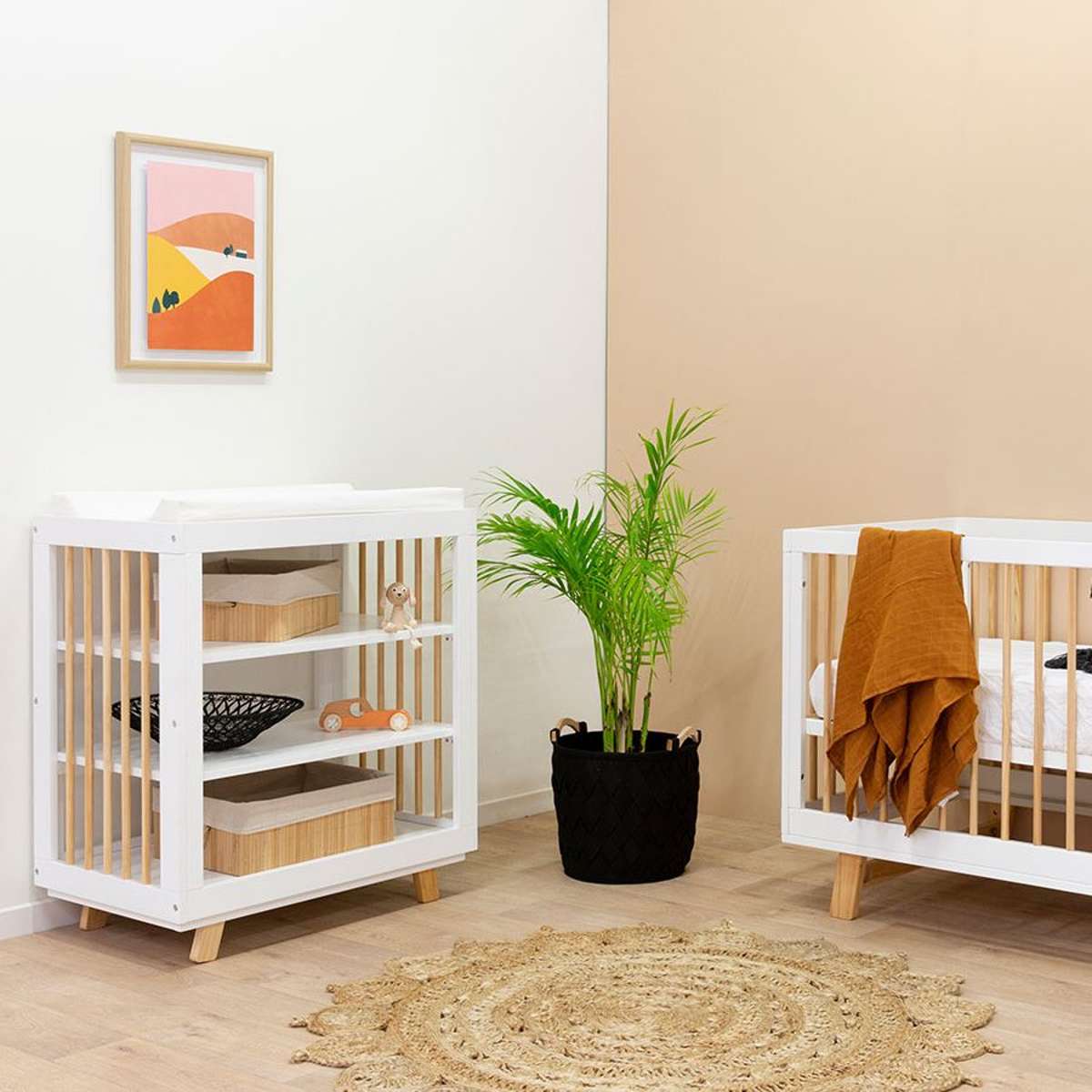 Aspen Change Table - White/Natural