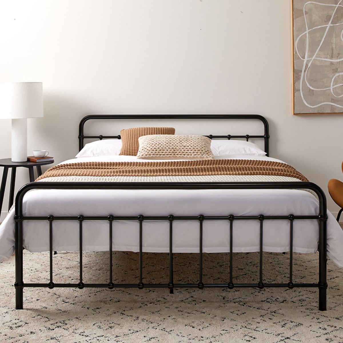 Sonata Queen Bed - Black - Mocka Australia