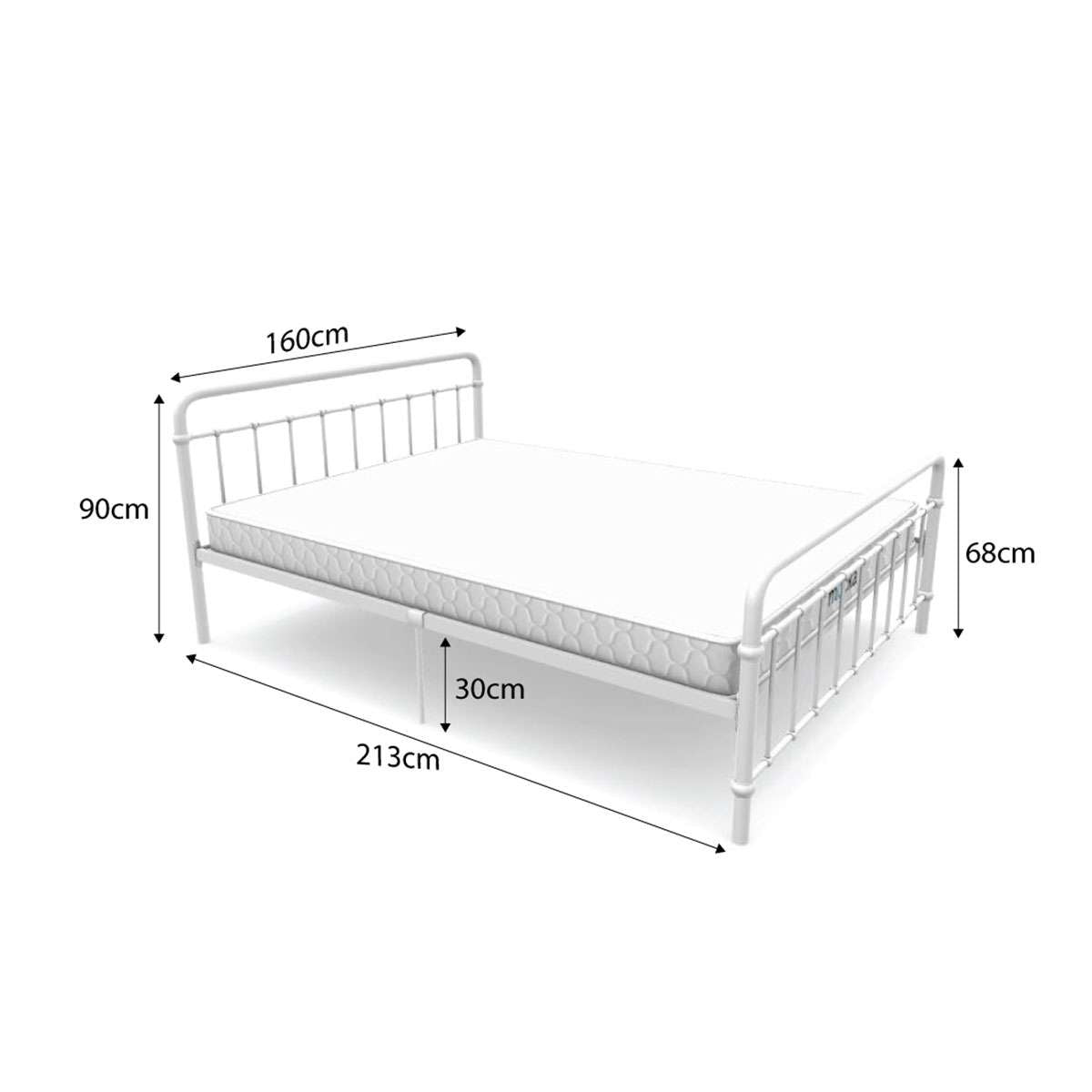 Sonata White Three Piece Bedroom Set - Mocka Australia