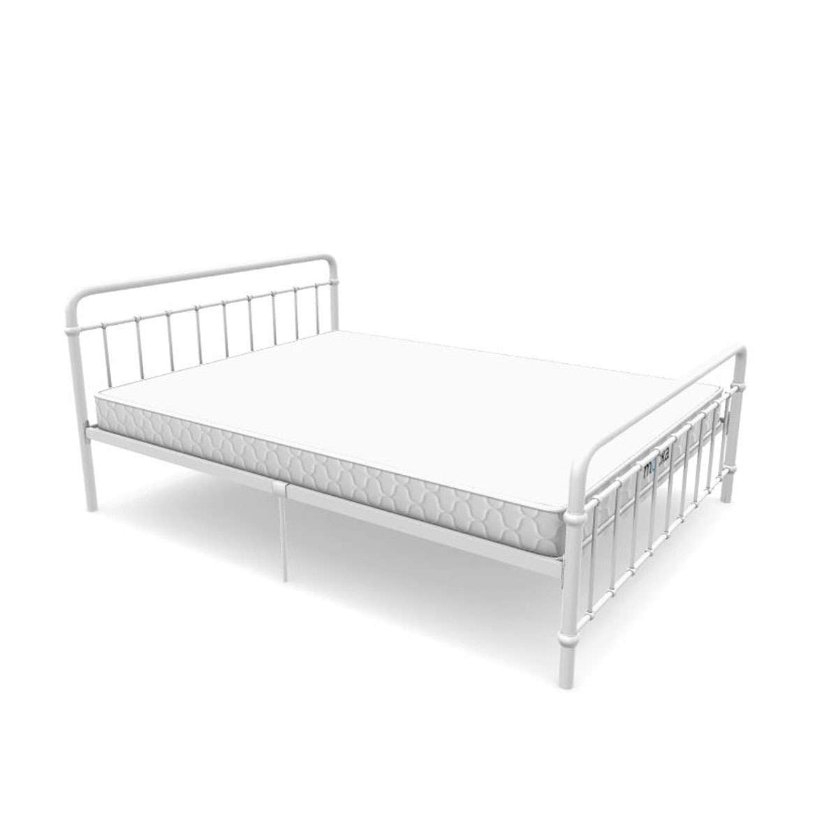 Sonata Queen Bed - White - Mocka Australia