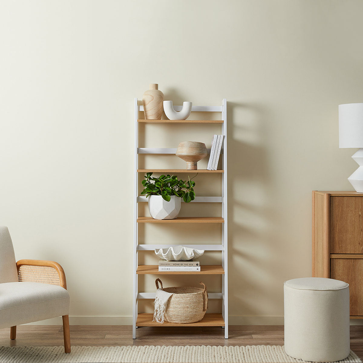 Porto Five Shelves - White