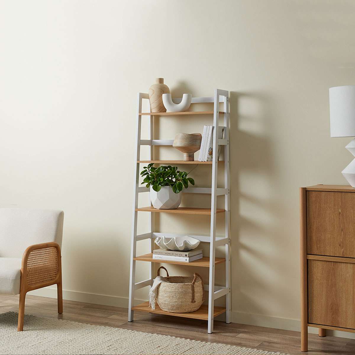 Porto Five Shelves - White