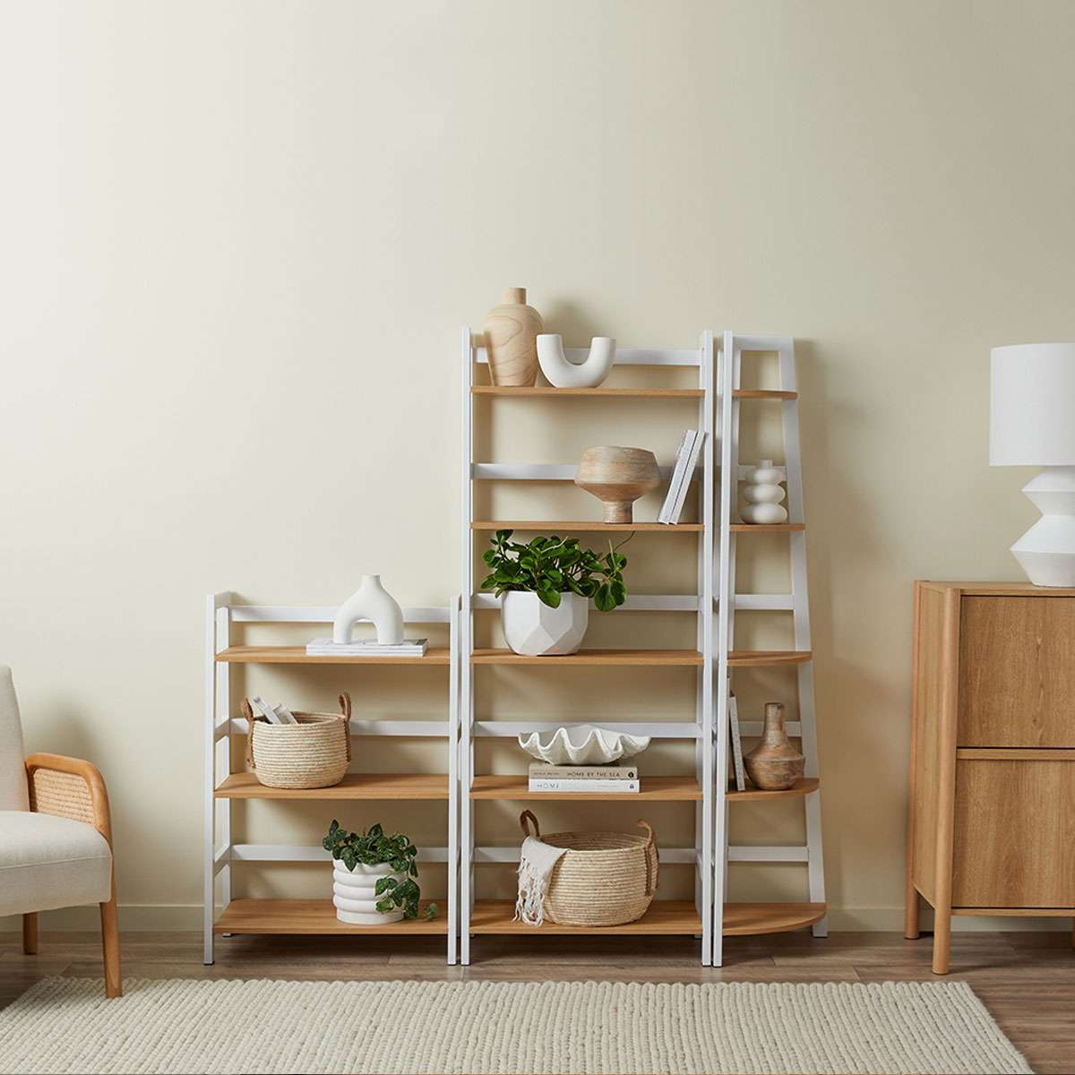 Porto Five Shelves - White