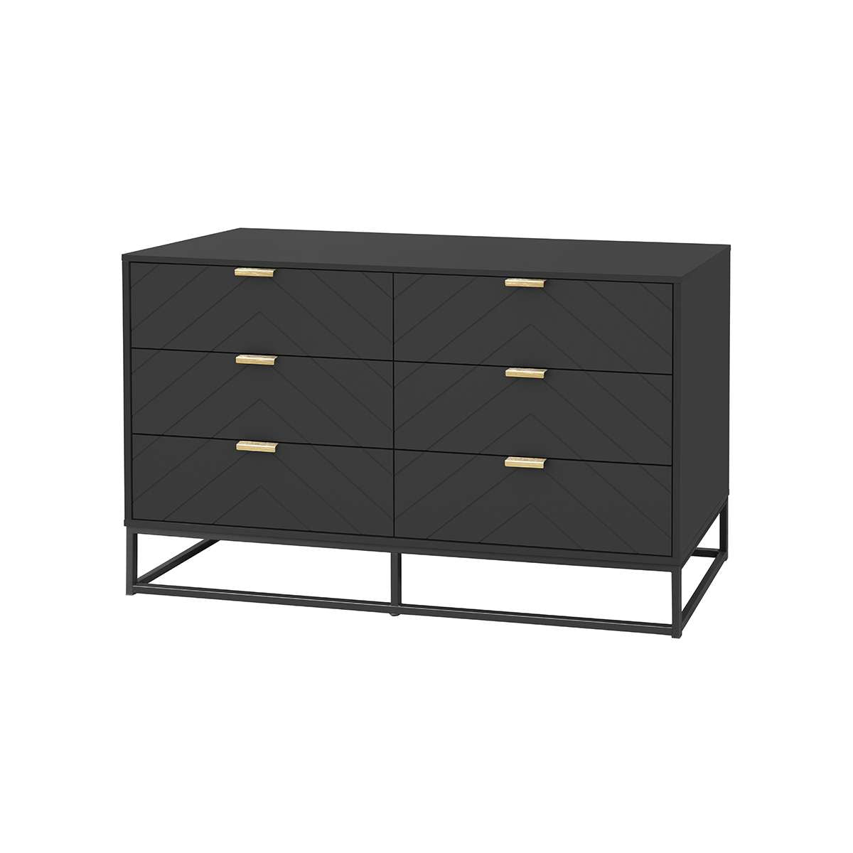 Inca Six Drawer - Black