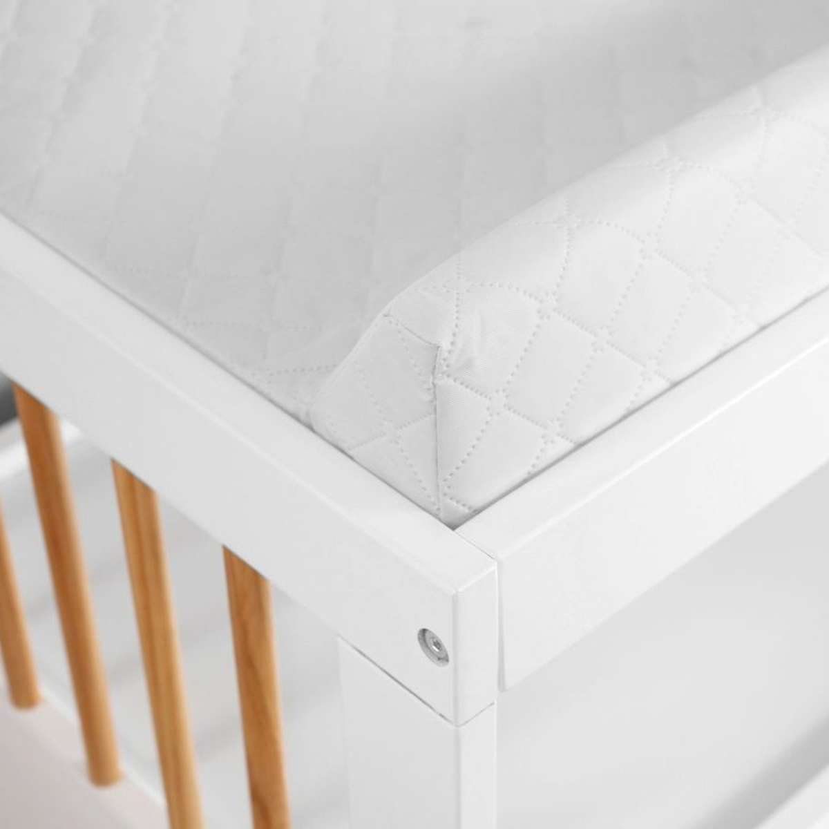 Aspen Change Table with Drawers - White/Natural - Mocka Australia