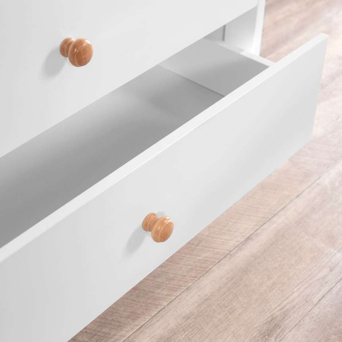 Aspen Change Table with Drawers - White/Natural - Mocka Australia